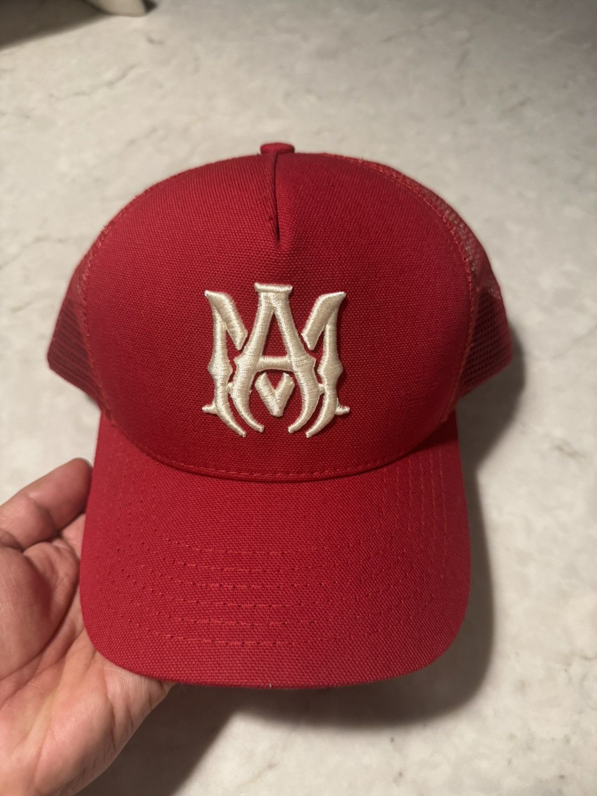 Amiri MA Logo Canvas Snapback Hat