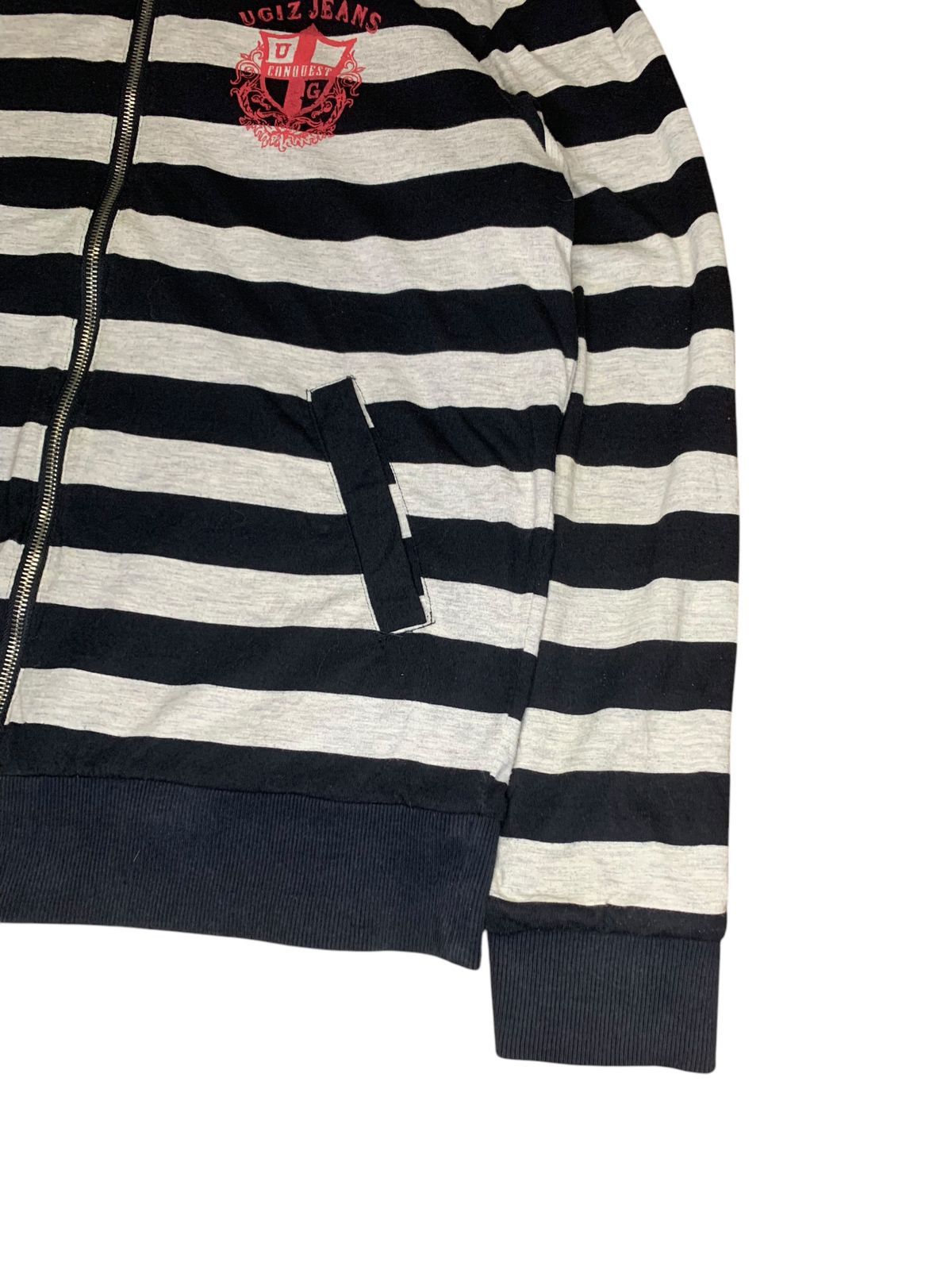 Japanese Brand × Vintage Y2k ugiz conqust reversible prisoner stripe fur hoodie Size US L / EU 52-54 / 3 - 10 Thumbnail