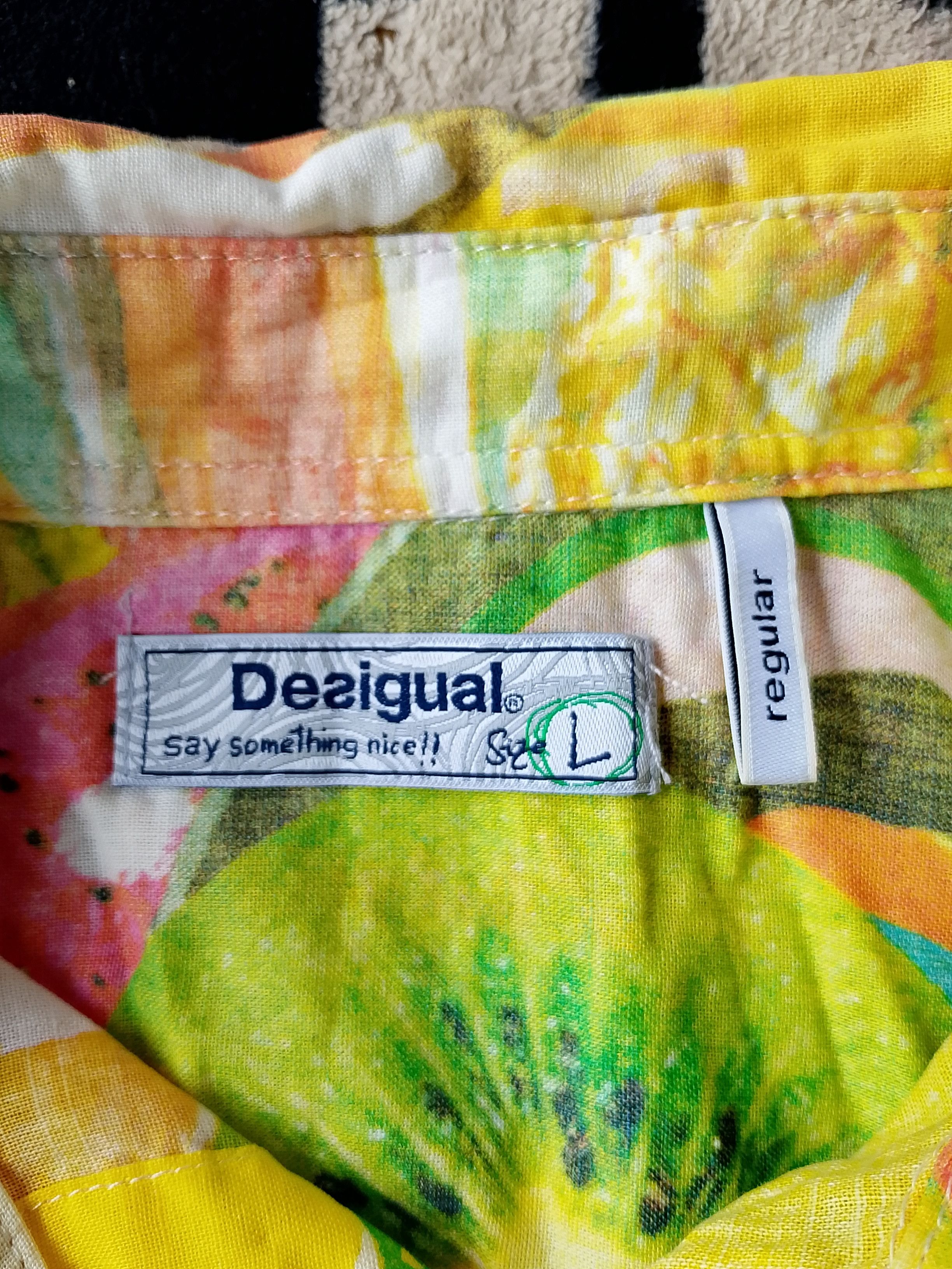 Desigual 90s Y2K Desigual Psychedelic Art Shirt Retro Underground Size US L / EU 52-54 / 3 - 8 Thumbnail