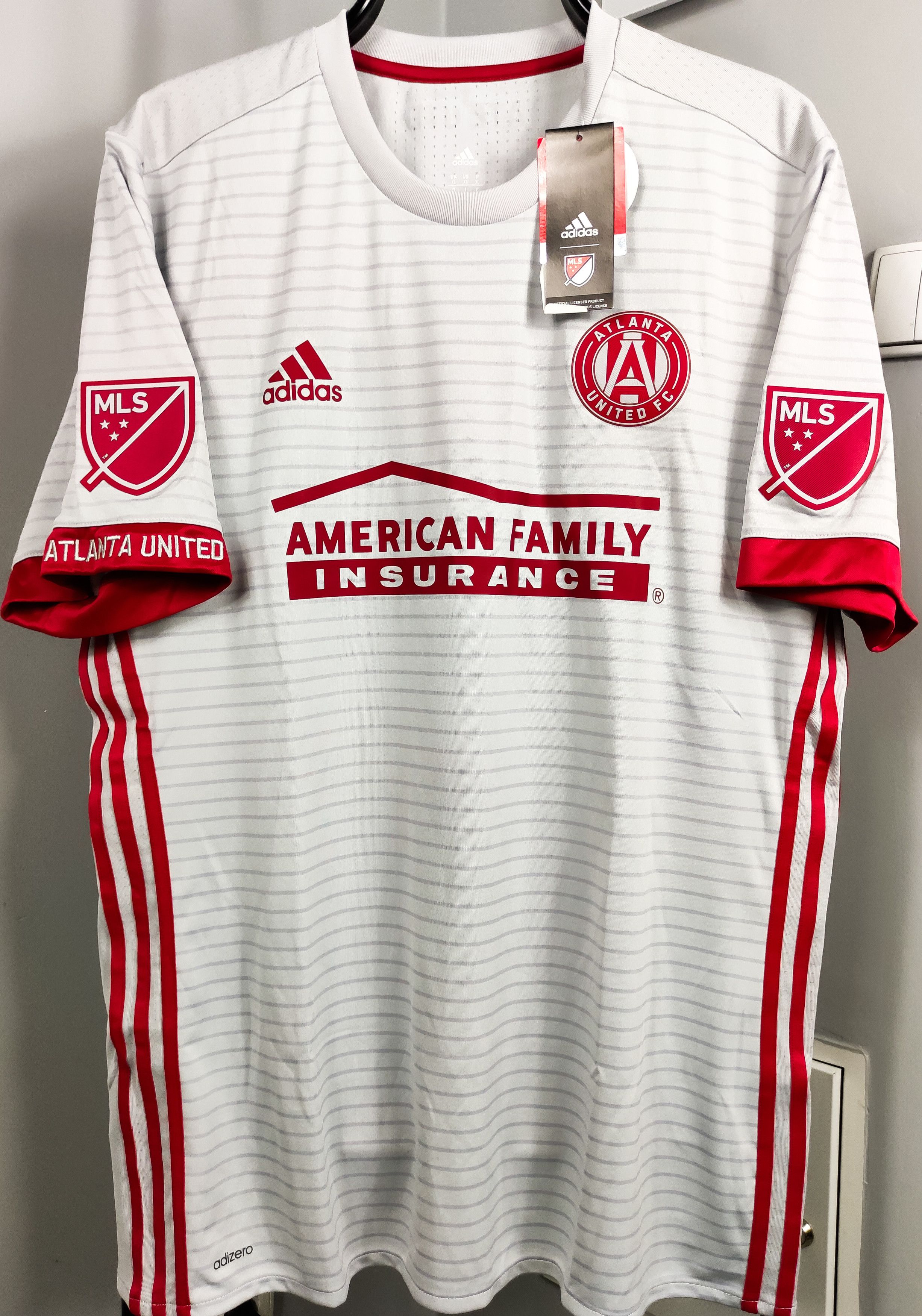 Adidas Designer Soccer Jersey Player Issue Atlanta United Adidas 2017 Away MLS USA XL Slim Grailed