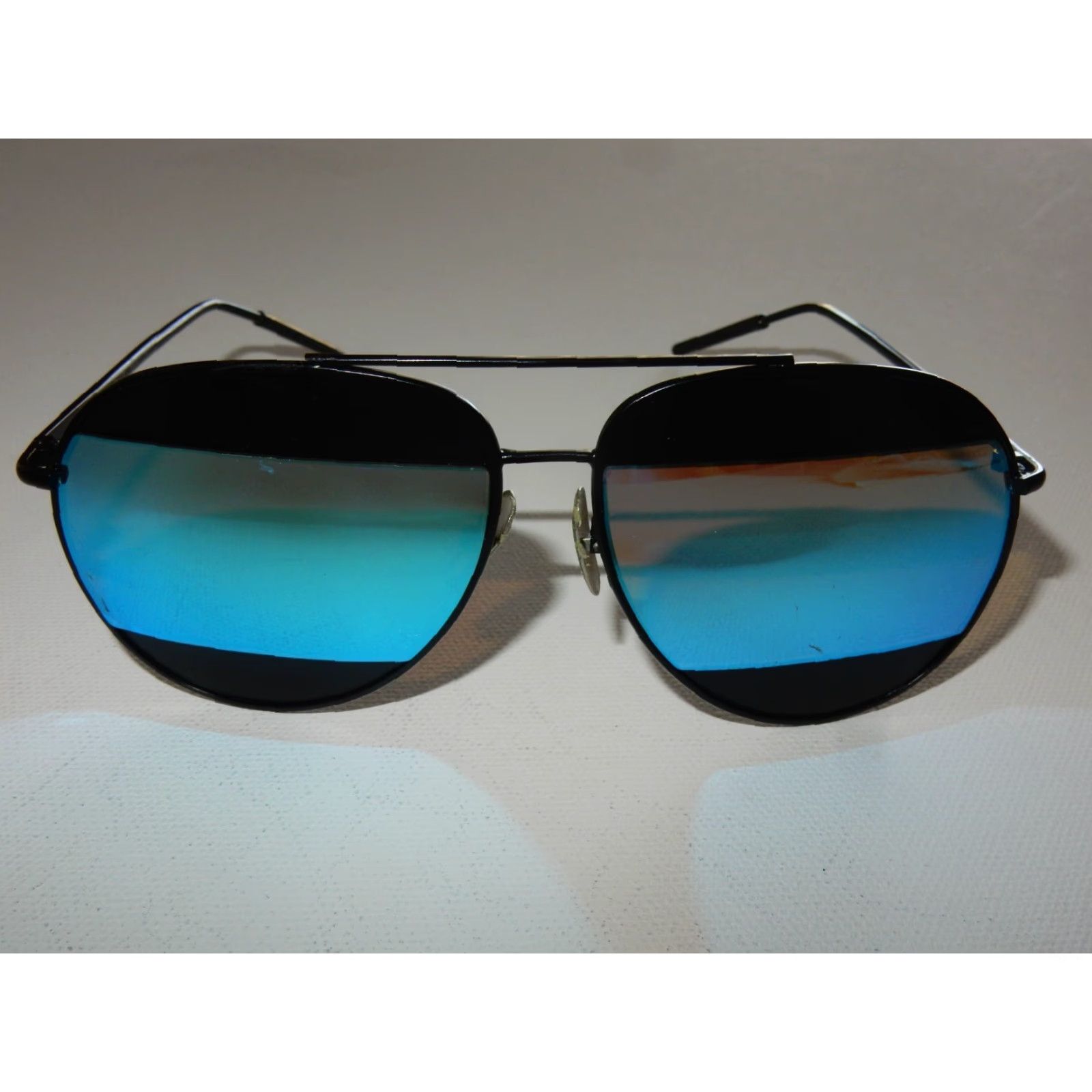 Vintage VINTAGE Merrys Aviator Sunglasses Women Black Blue 58mm 135mm Size ONE SIZE - 2 Thumbnail