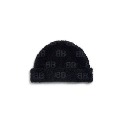 Balenciaga o1la1rc1a0226 Size: XS / Furry Beanie Hat / Cap In Black Size ONE SIZE - 1 Thumbnail