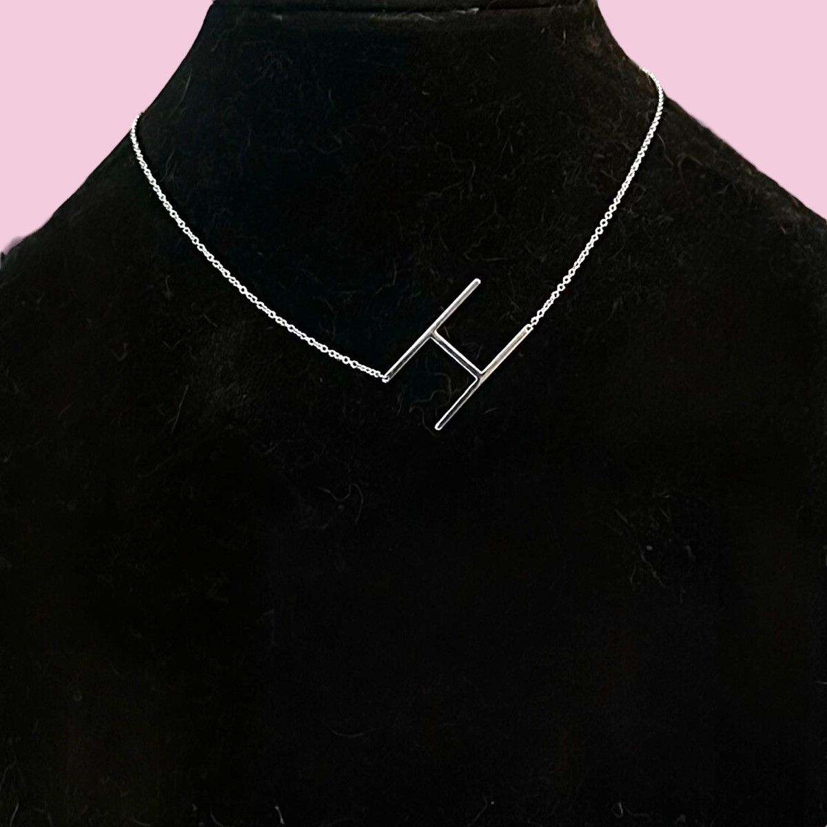 Other Cai silver tone sideway initial letter H necklace Size ONE SIZE - 1 Thumbnail