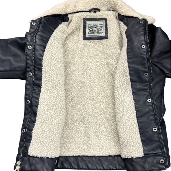 Levi's Levis Womens Faux Leather Jacket With Sherpa Lining Button F Size M / US 6-8 / IT 42-44 - 8 Thumbnail