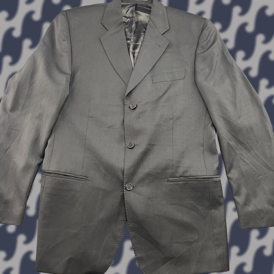 Ermenegildo Zegna Ermenegildo Zegna Blazer Jacket Mens Wool Brown Satin Size 52 Size 52R - 1 Thumbnail