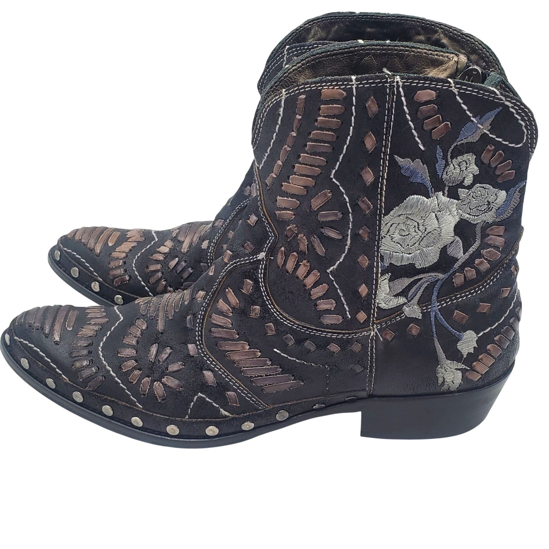 Mark Nason Italy Mark Nason Women's size 8.5 Black Leather distressed W Size US 8.5 / IT 38.5 - 14 Thumbnail