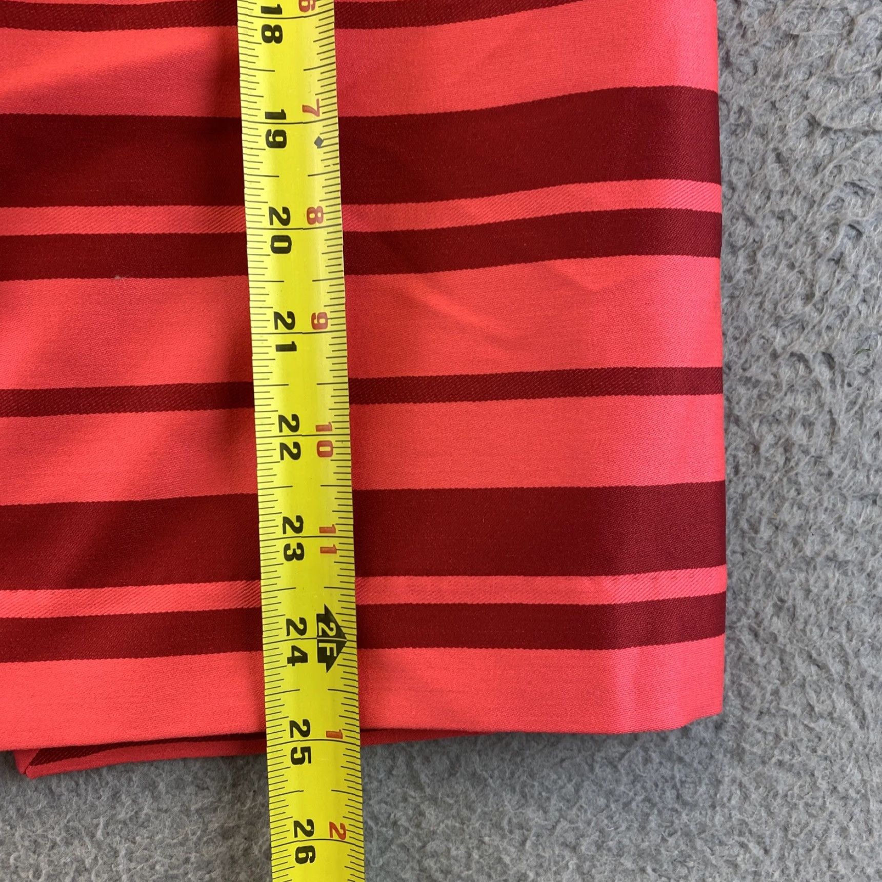 Banana Republic BANANA REPUBLIC Women Coral Striped Casual Skirt Size 0 Petites Work Knee Length Size 25" / US 0 / IT 36 - 7 Thumbnail