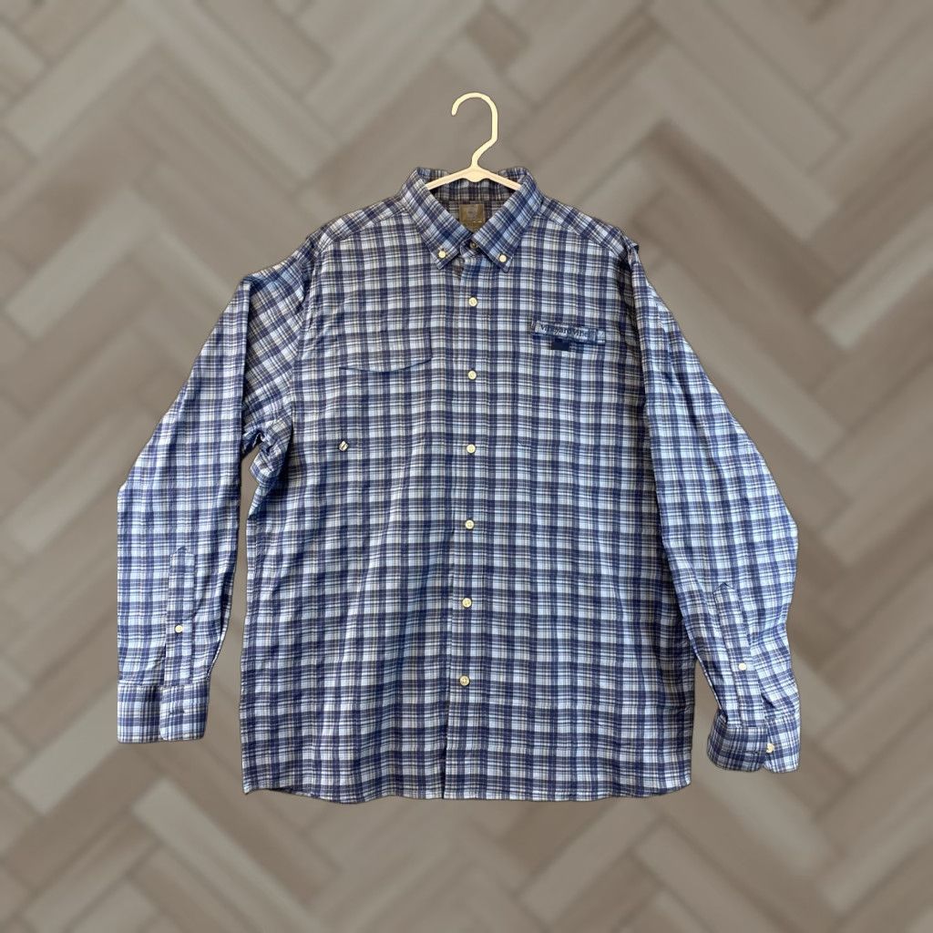 Vineyard Vines VINEYARD VINES Men’s Button-Up Shirt L Blue Check Whale Logo Long Sleeve Casual Fall Spring Winter Size US L / EU 52-54 / 3 - 1 Thumbnail