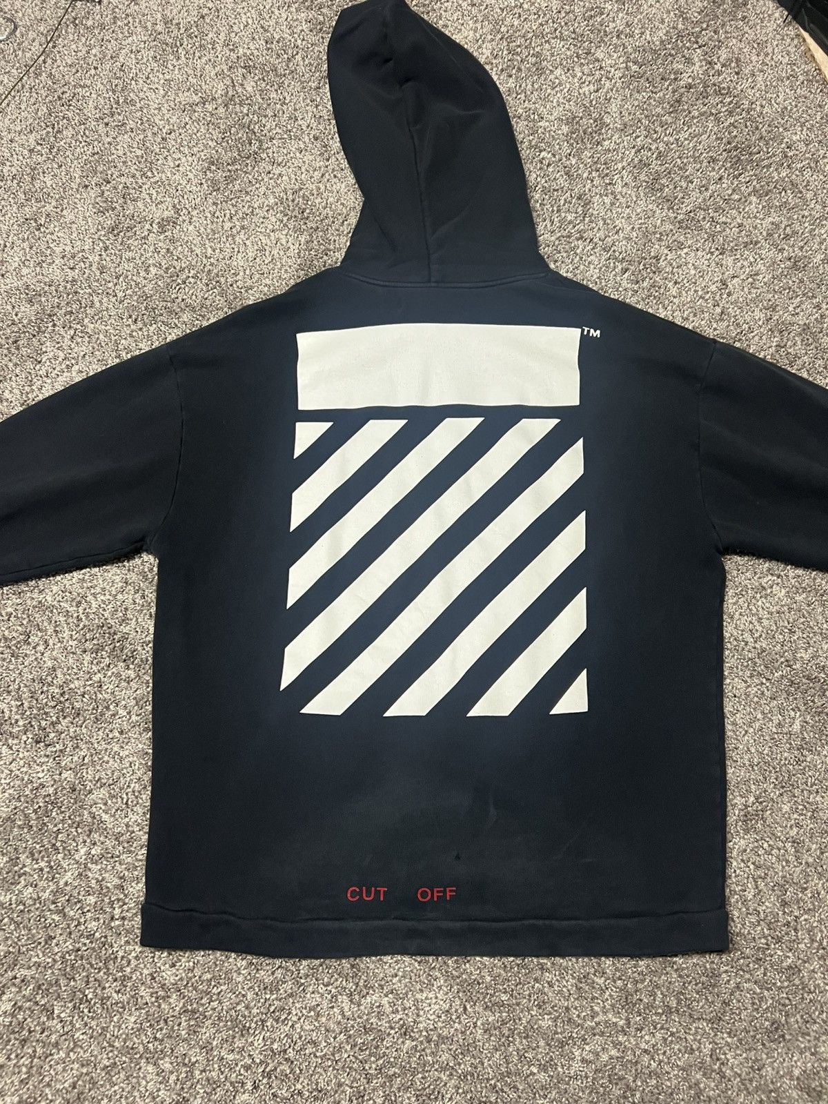 Off-White Off-White™ "Nebraska Cut Off" Diagonal Hoodie Size US S / EU 44-46 / 1 - 2 Thumbnail