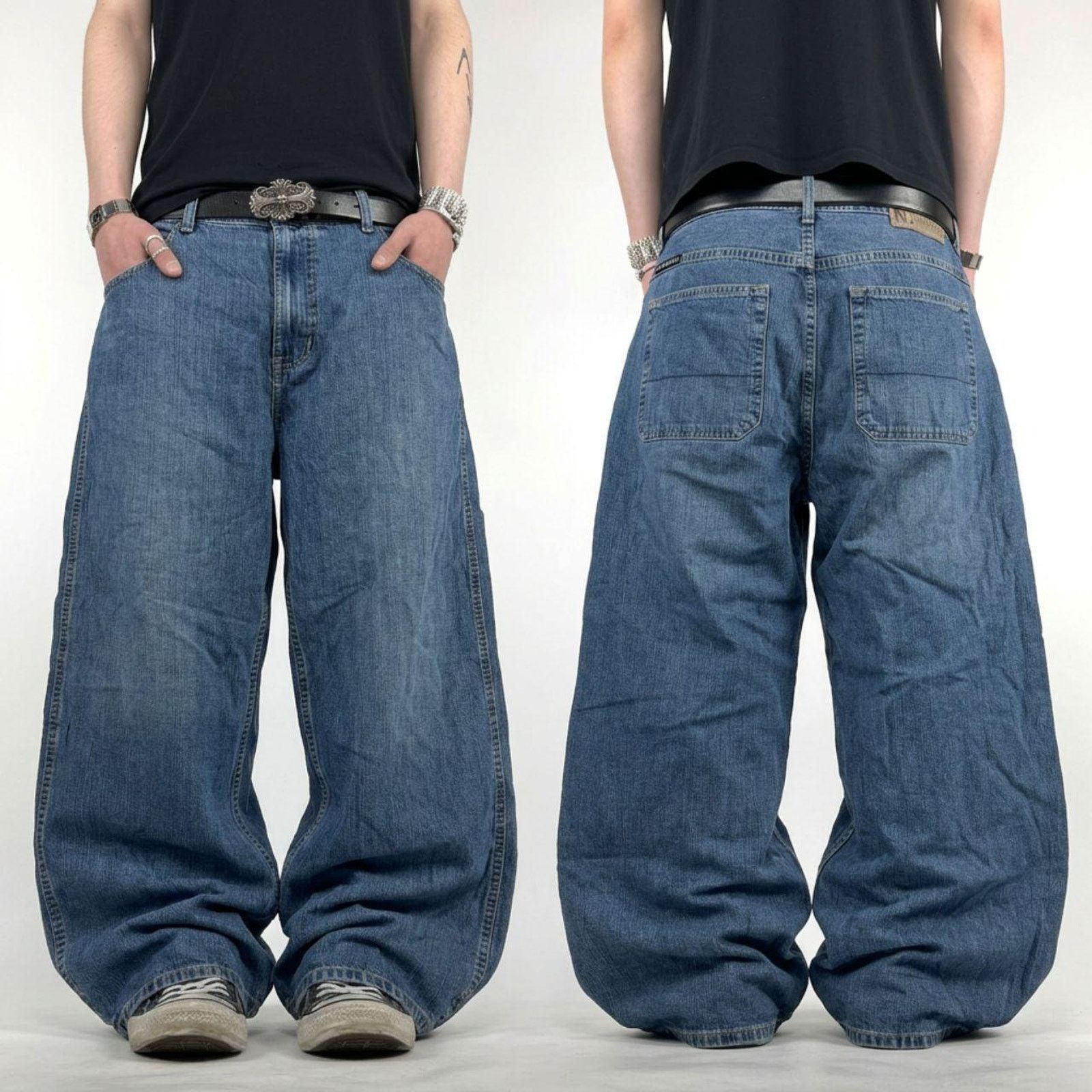 JNCO × Nautica × Vintage Vintage nautica y2k rare faded archive baggy wide leg jeans Size US 38 / EU 54 - 1 Thumbnail
