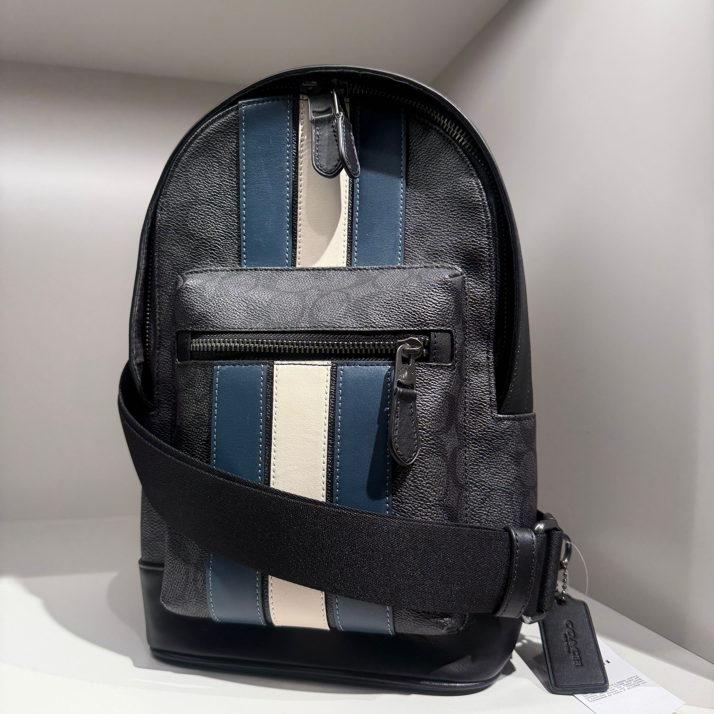 DISNEY X COACH WEST BACKPACK IN SIGNATURE JACQUARD WITH MICKEY MOUSE PRINT Coach Disney West Backpack In Signature Jacquard With Mickey  main image 2
