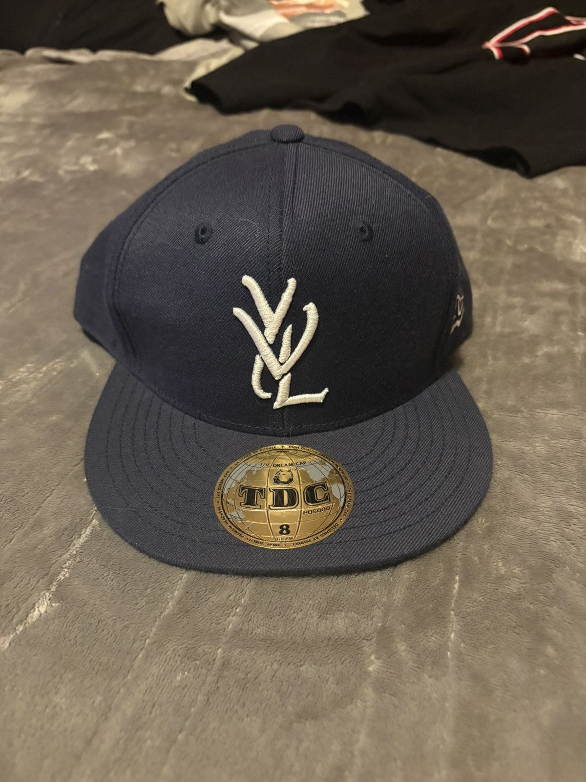 Playboi Carti Opium YVL Fitted hat Navy Blue size 7 brand new