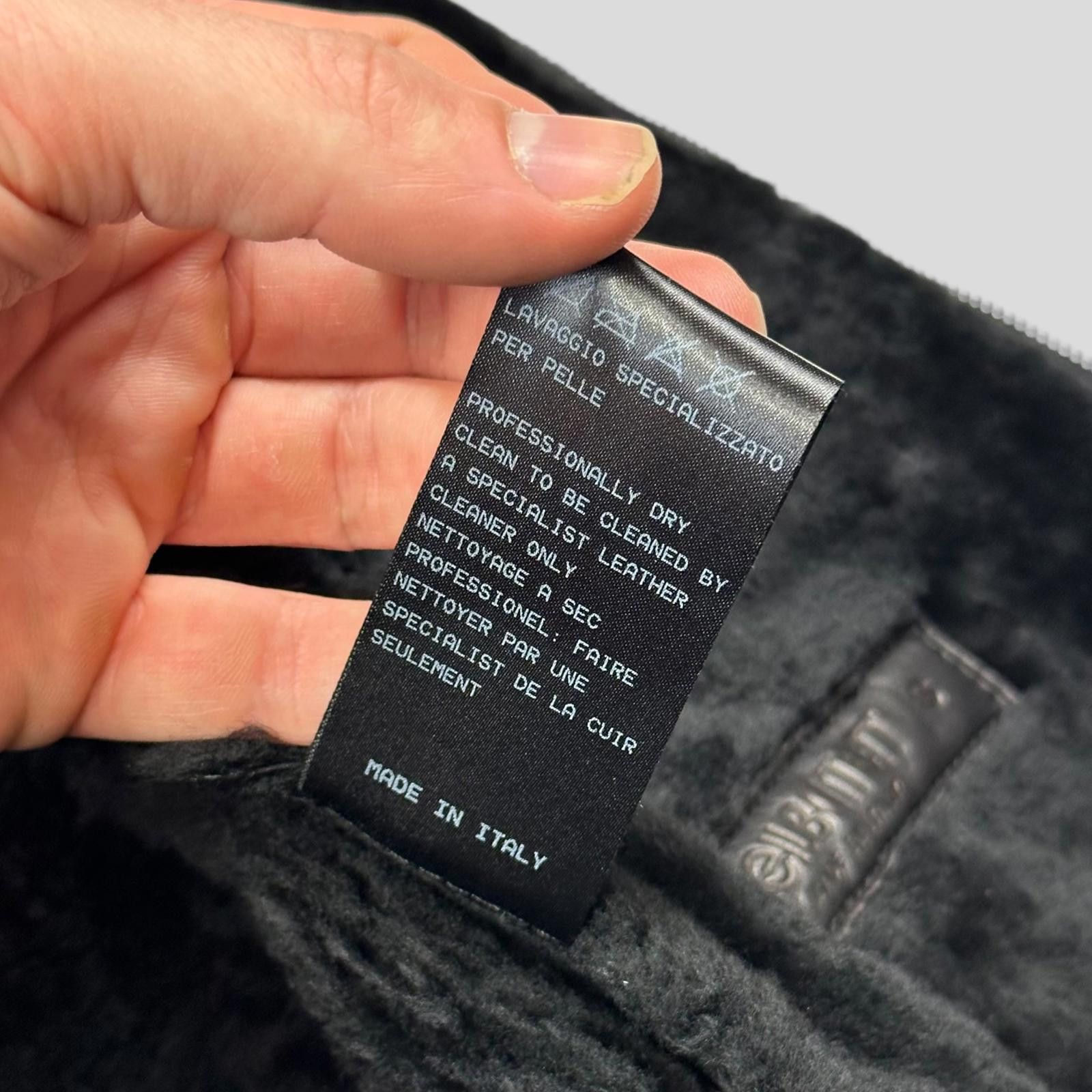 Neil Barrett Neil Barrett Leather Lamb Shearling Asymetric Biker Jacket S Size US S / EU 44-46 / 1 - 11 Thumbnail