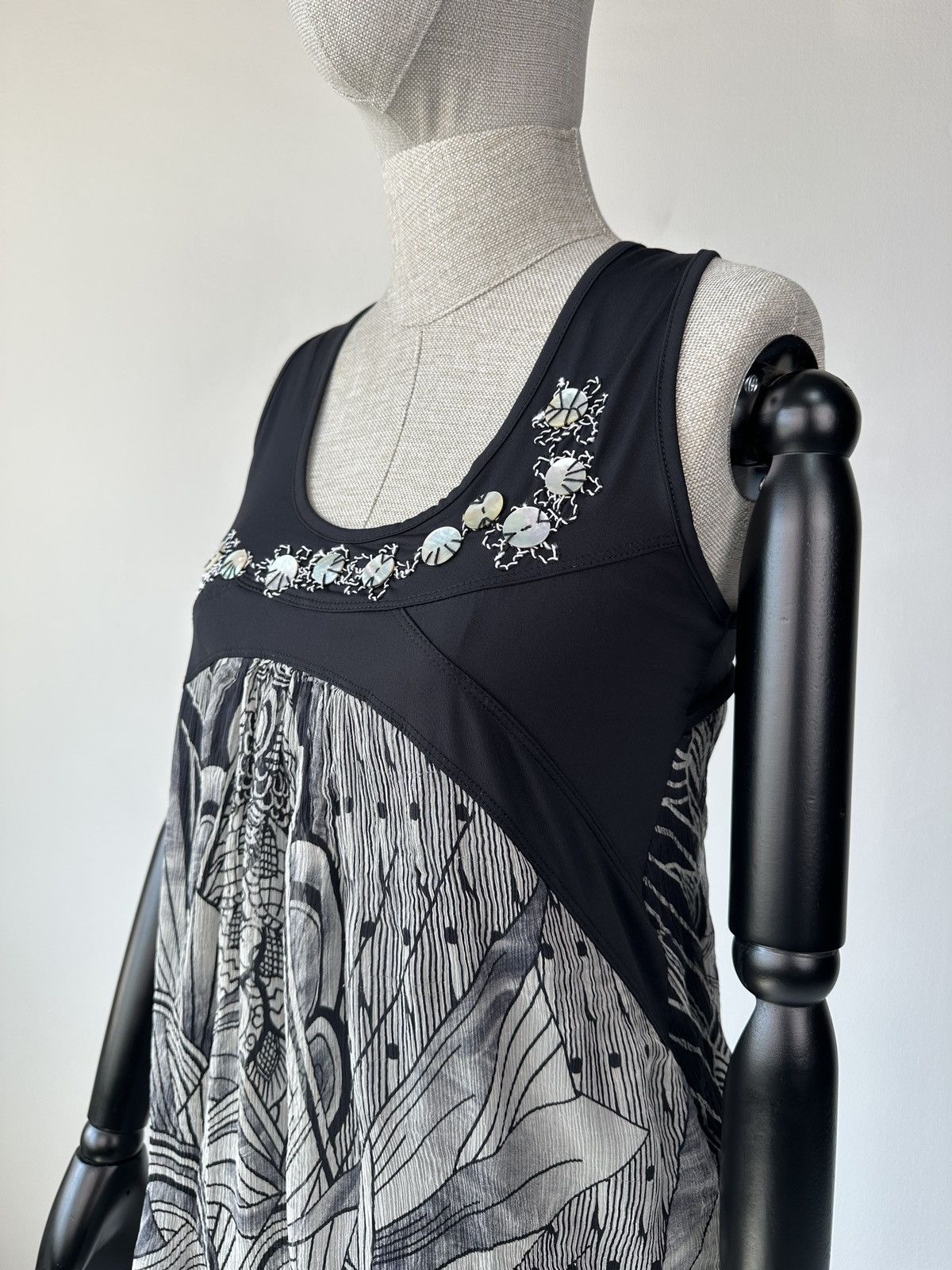 Other SAVE The QUEEN 100% Silk Tank Top Sleeveless Mesh Jersey Y2K Size XL / US 12-14 / IT 48-50 - 9 Thumbnail