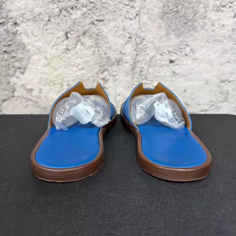 Hermes Hermes Blue SlipOn Sandals Size 41.5-2506 Size US 9.5 / EU 42-43 - 3 Thumbnail
