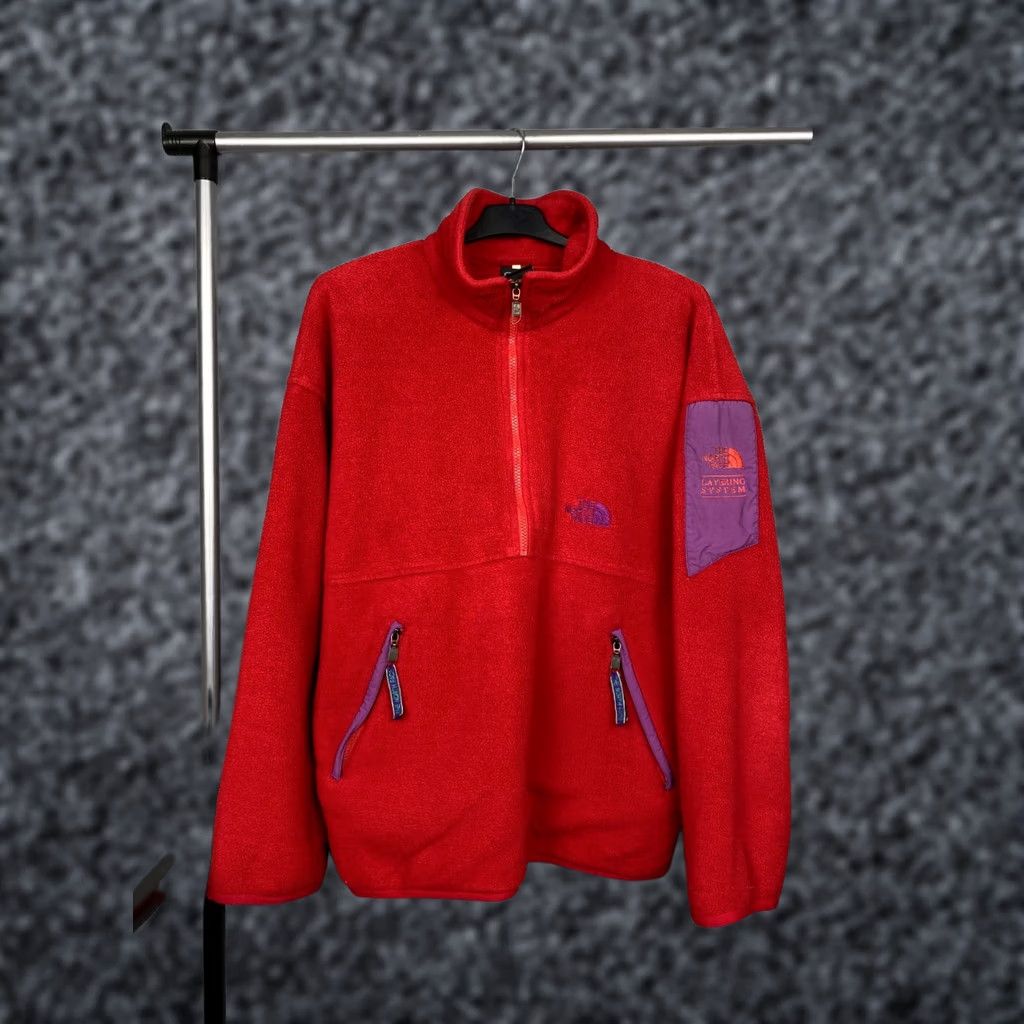 The North Face VINTAGE The North Face Jacket Mens L Red 90s Retro Fleece Size Size US L / EU 52-54 / 3 - 1 Thumbnail