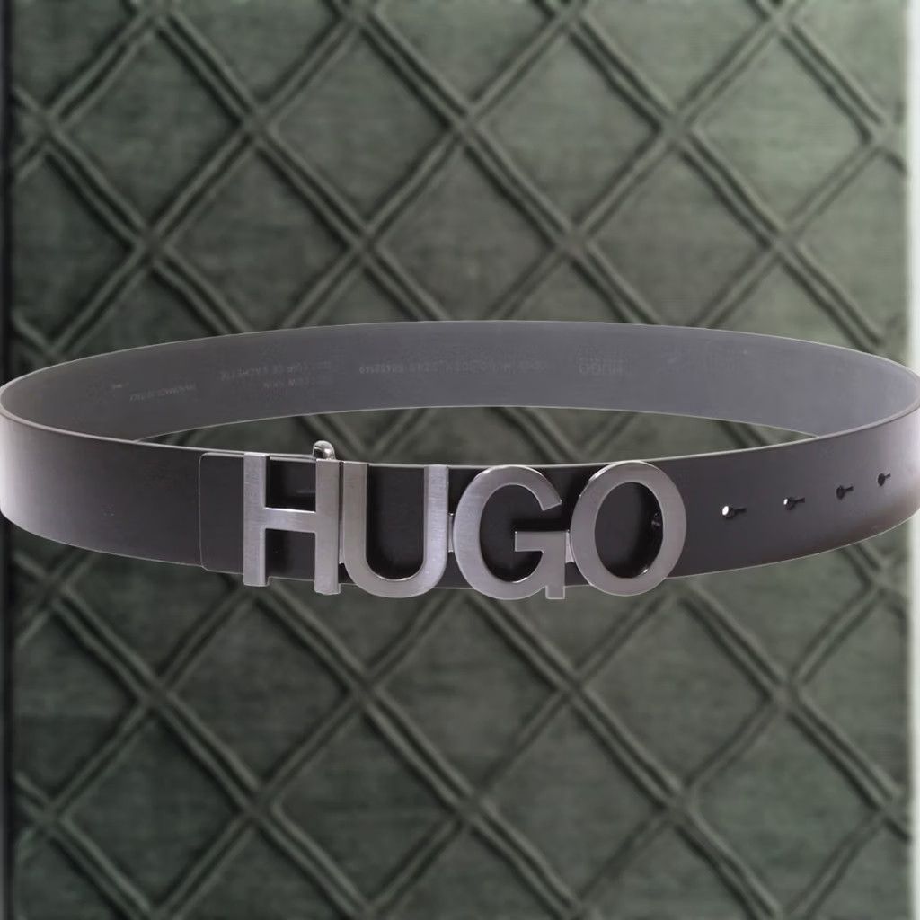 Hugo Boss Hugo Boss Men's Icon Belt Genuine Leather Black Sz: 30 50452149 Size 30 - 1 Thumbnail