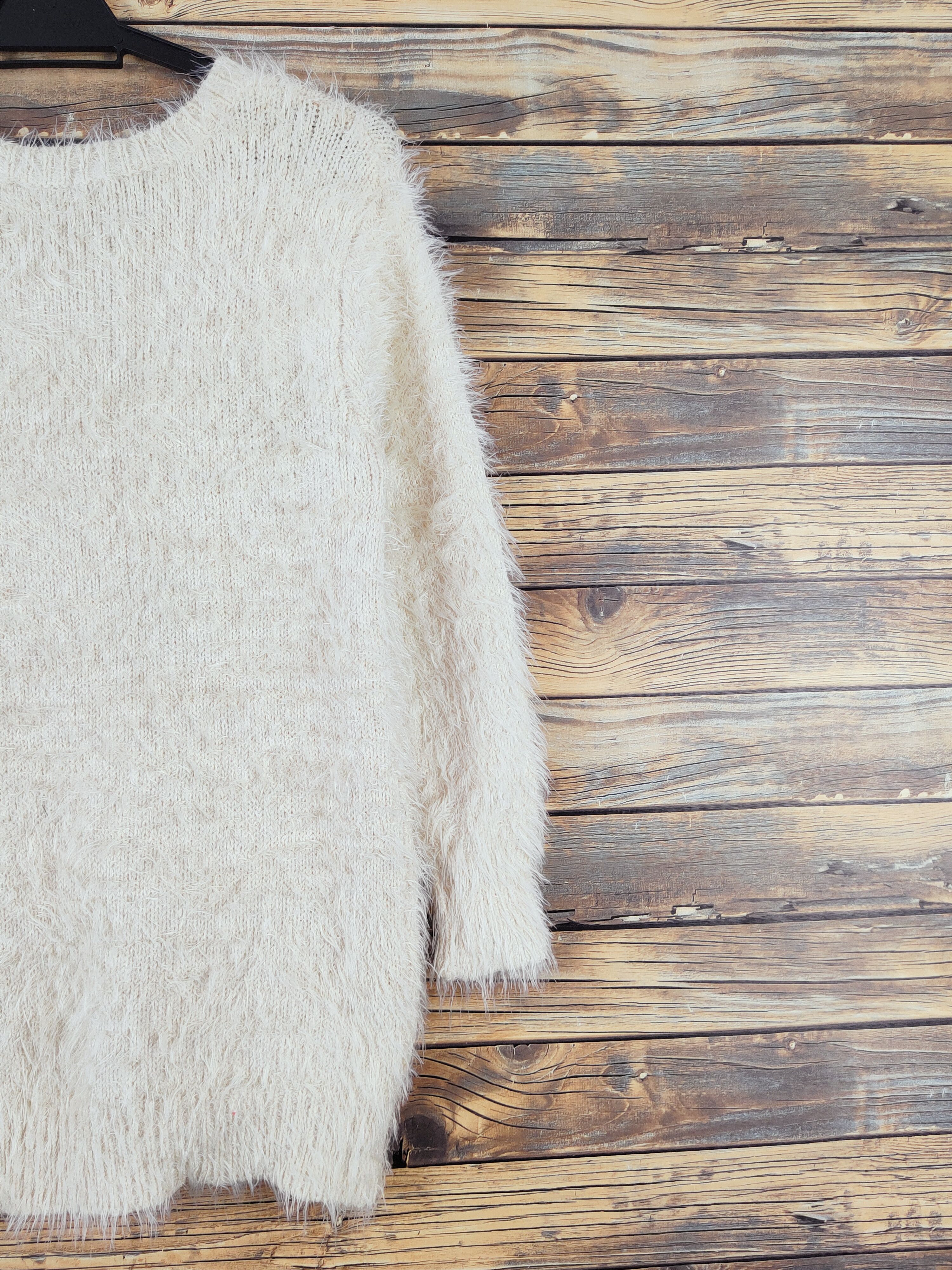 Japanese Brand × Vintage n Beige Shag Shaggy Fur Mohair Knitwear #W974 Size M / US 6-8 / IT 42-44 - 10 Thumbnail