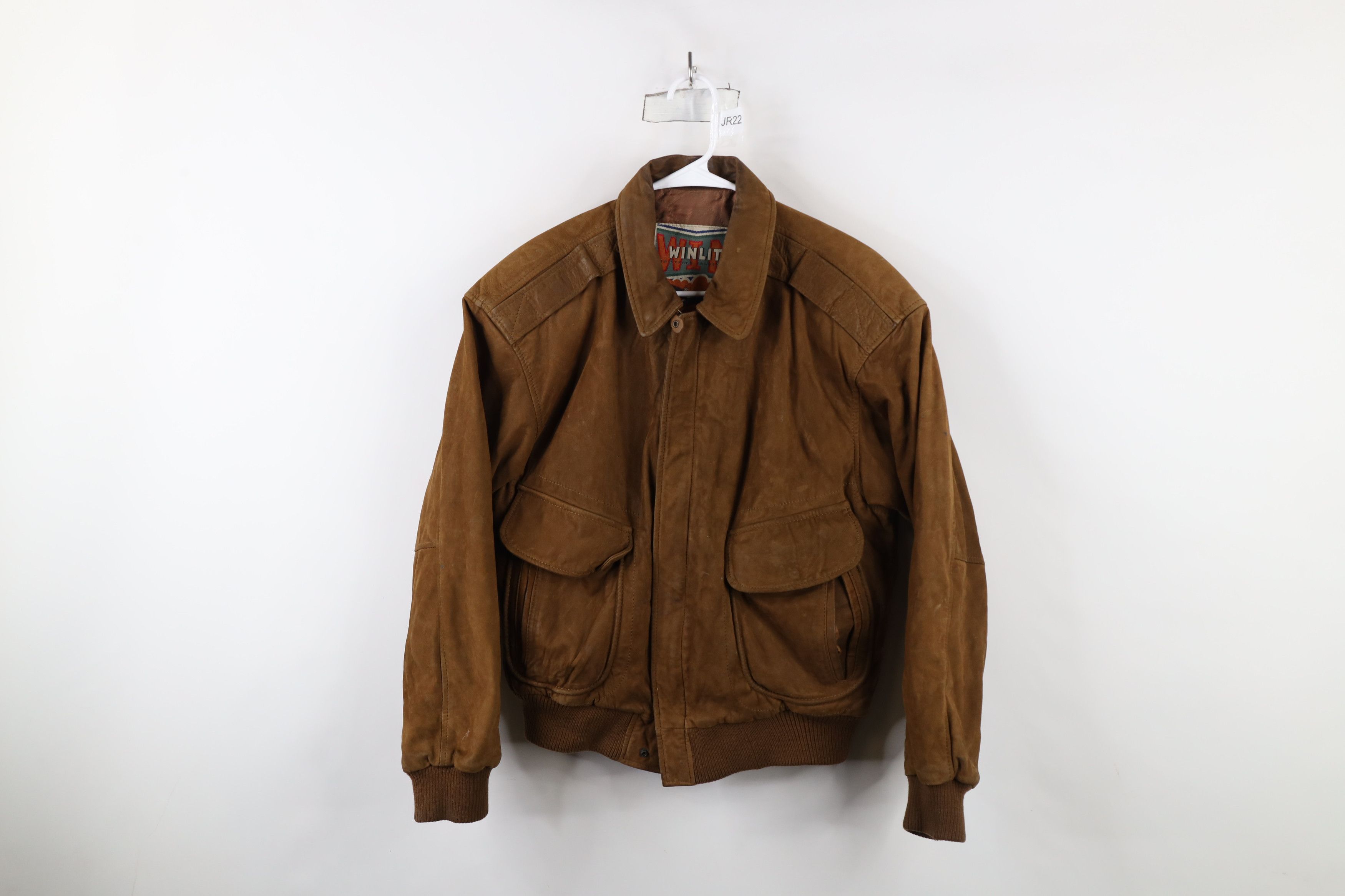 Vintage Vintage 90s Streetwear Suede Leather Flight Bomber Jacket Size US S / EU 44-46 / 1 - 1 Thumbnail