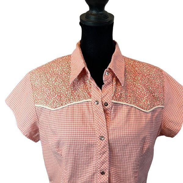 Panhandle Slim Panhandle Slim red gingham floral pearl snap vintage western Size L / US 10 / IT 46 - 2 Thumbnail