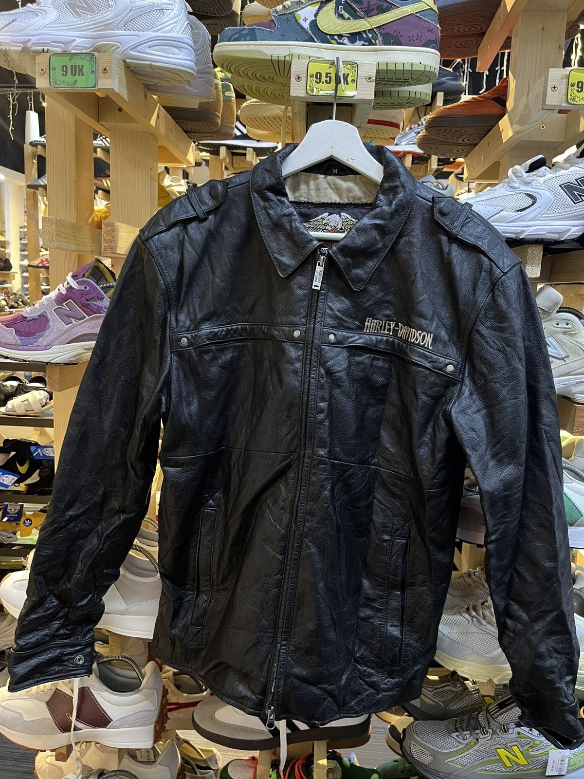 Harley Davidson × Vintage Harley Davidson Leather Jacket!! Size US M / EU 48-50 / 2 - 1 Thumbnail
