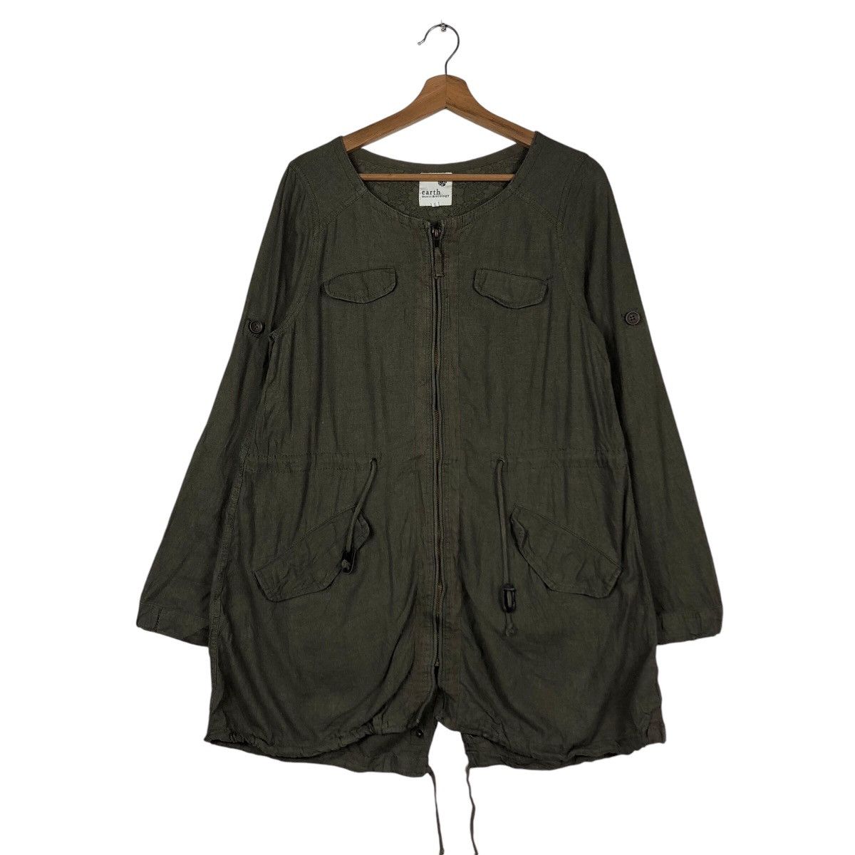Japanese Brand Army Parka Jacket Design Earth Music & Ecology Issey Miyake Size US S / EU 44-46 / 1 - 2 Thumbnail