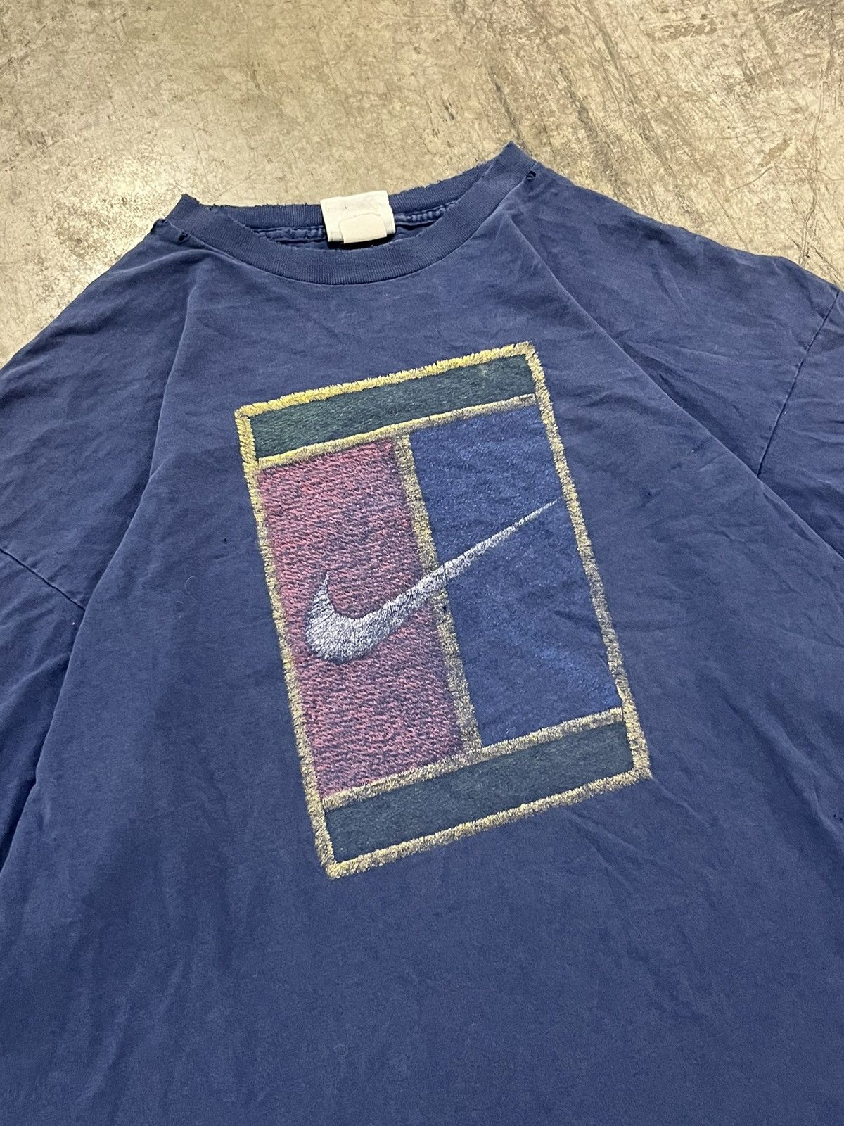 Nike × Vintage Nike court tennis vintage 90s faded tee shirt hype thrashed Size US XXL / EU 58 / 5 - 4 Thumbnail
