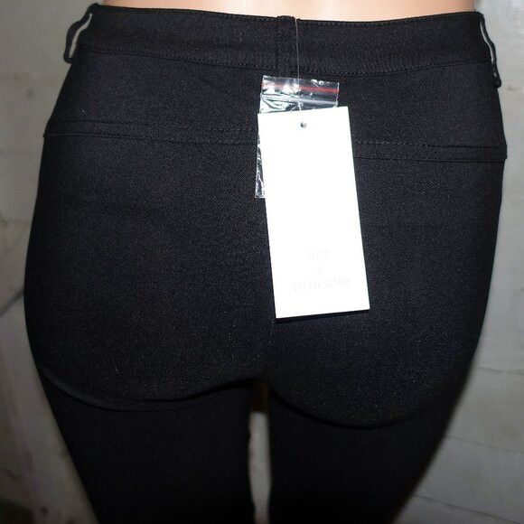 Other Hot & Delicious Black Tire Up Pants S NWT Size 22" - 6 Thumbnail