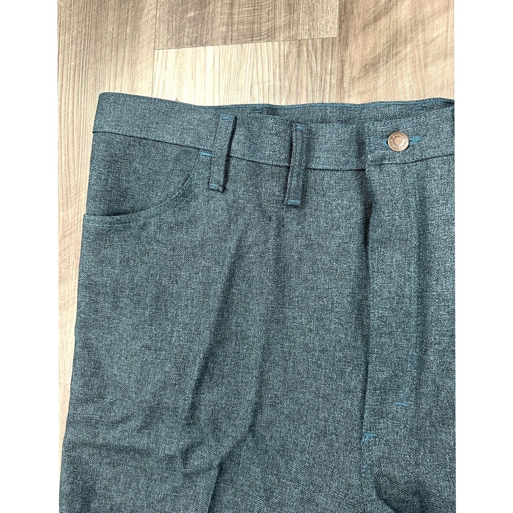 Wrangler Wrangler Wrancher Dress Jeans Men 44x32 Dark Teal Blue Polyester Bootcut Jeans Size US 44 / EU 60 - 7 Thumbnail