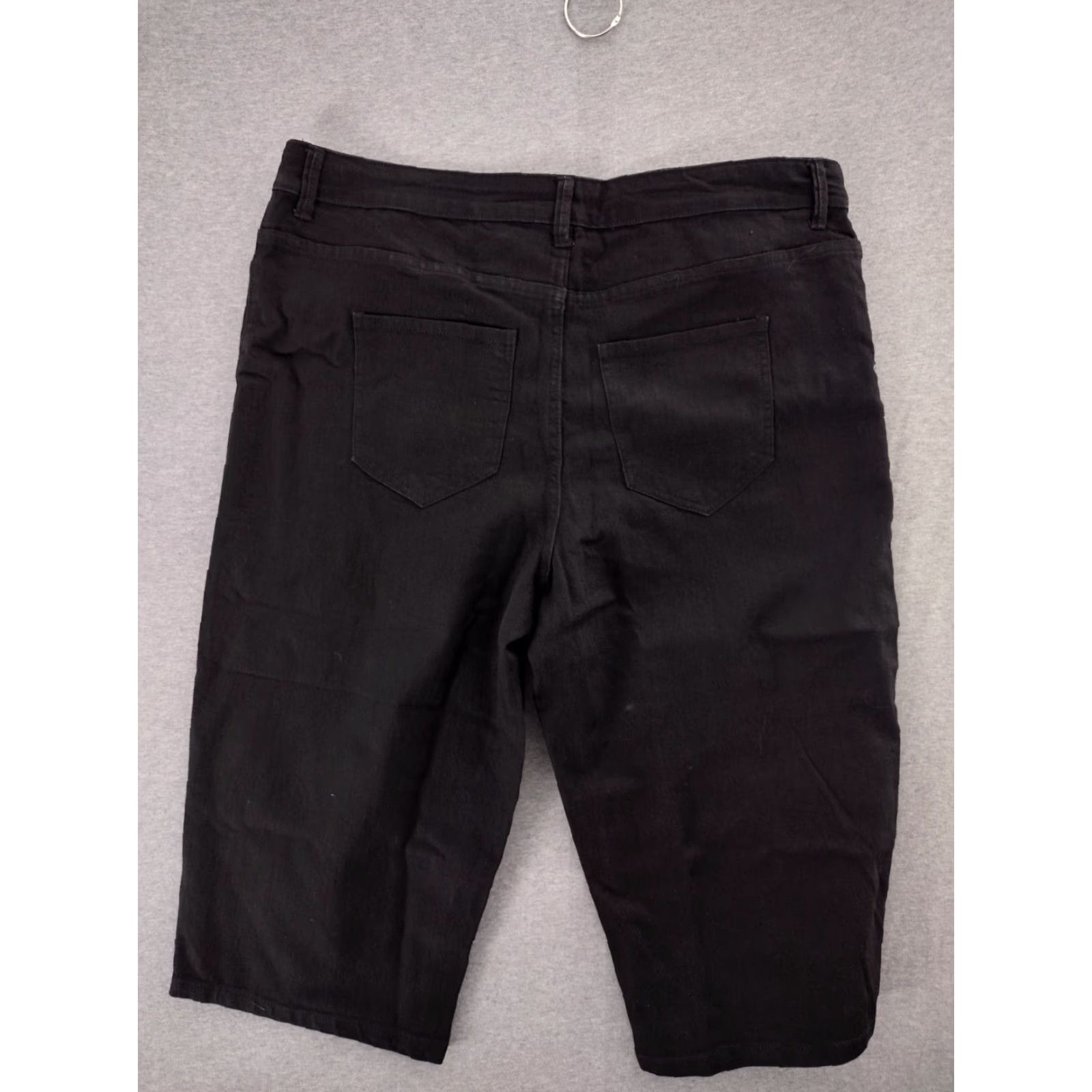 Vintage Sonoma Black Jeans Shorts Bermuda High Rise 22 Plus Women's" Size 27" / US 4 / IT 40 - 3 Thumbnail