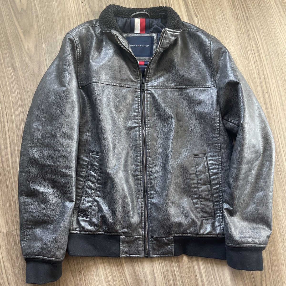 Tommy Hilfiger Vintage Tommy Hilfiger Leather Jacket Size US M / EU 48-50 / 2 - 1 Thumbnail