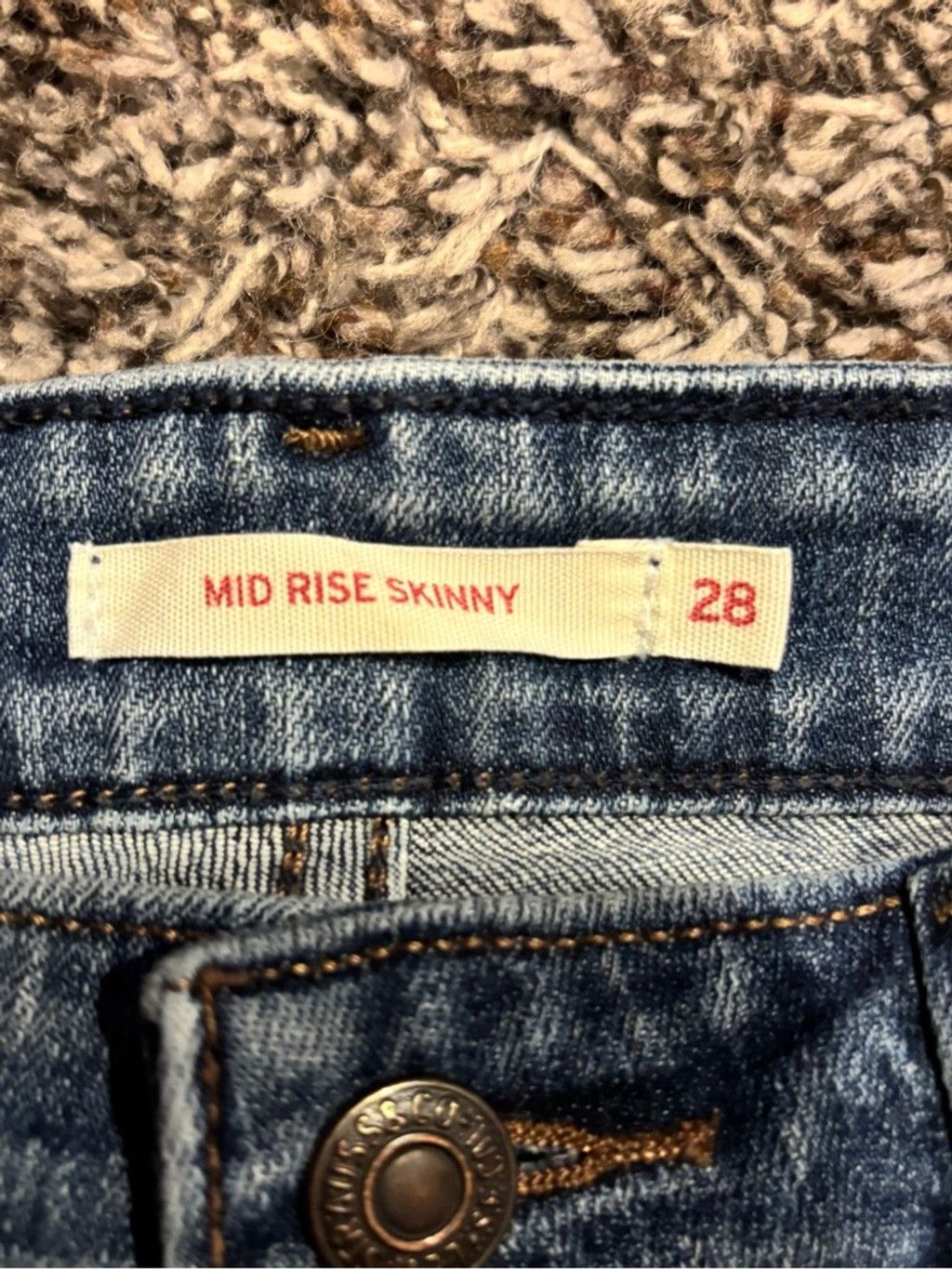 Levi's Levi's Women's Light Blue Mid Rise Skinny Jeans Size 28" / US 6 / IT 42 - 2 Thumbnail