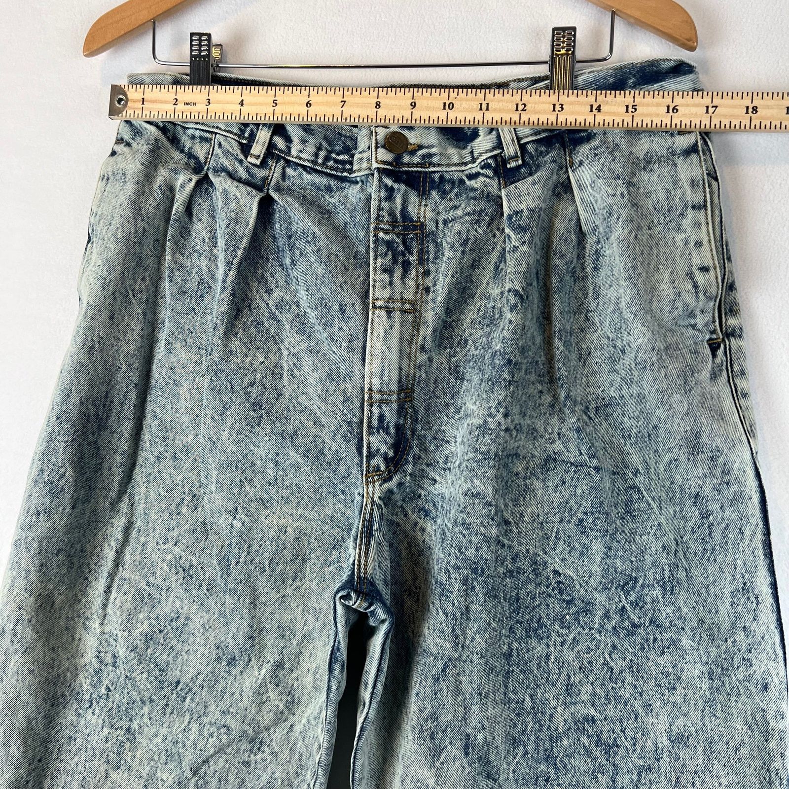 Other Vintage Cotler Jeans Mens 34x30 Acid Wash 80s Jeans Pleated Size US 34 / EU 50 - 5 Thumbnail