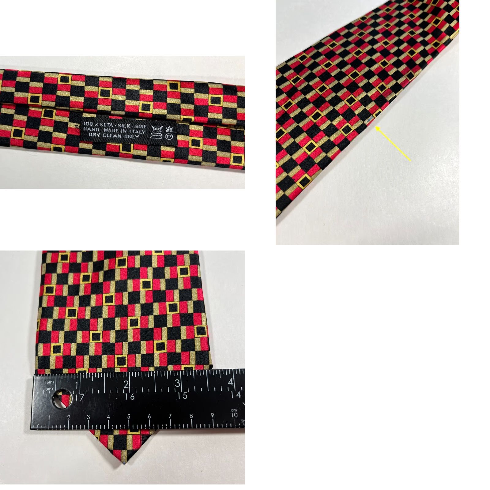 Brioni Brioni Silk Tie Geometric Multicolor Made in Italy Mens Tie Long 61.5" 3.5" Width")) Size ONE SIZE - 8 Thumbnail