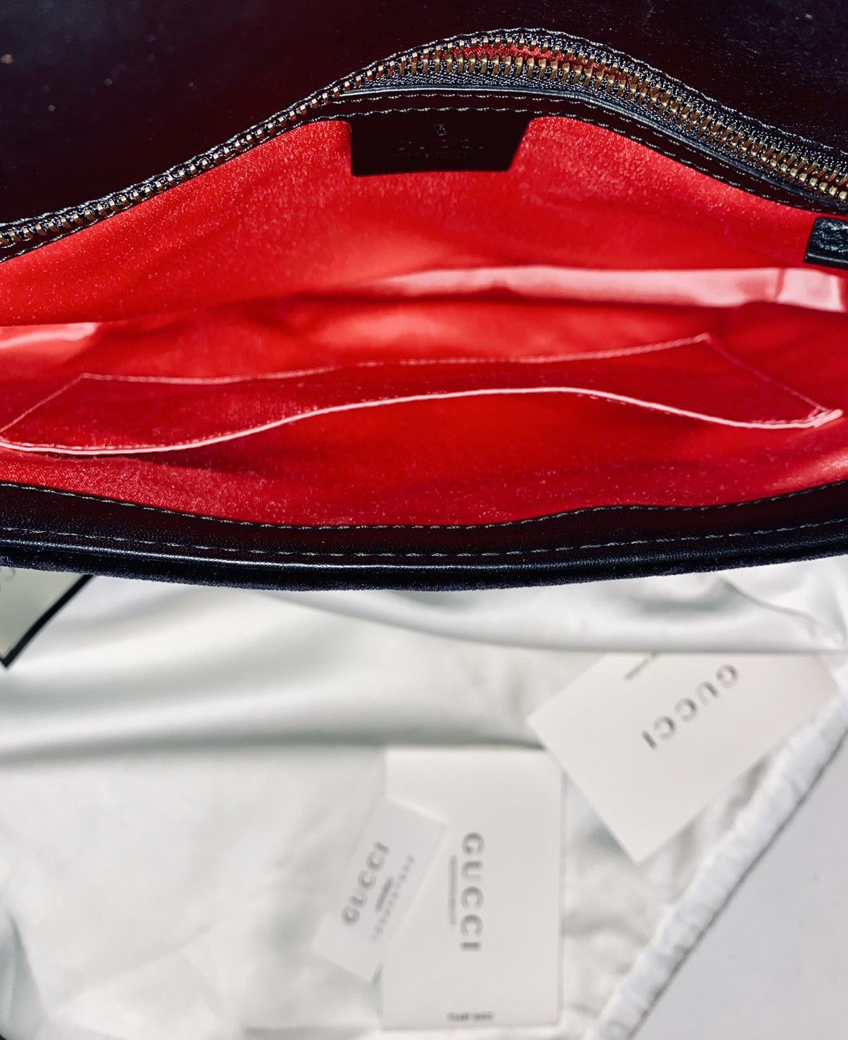 Gucci Gucci 🇮🇹 Black Velvet Matelasse Medium 2.0 GG Marmont Bag New Size ONE SIZE - 11 Thumbnail