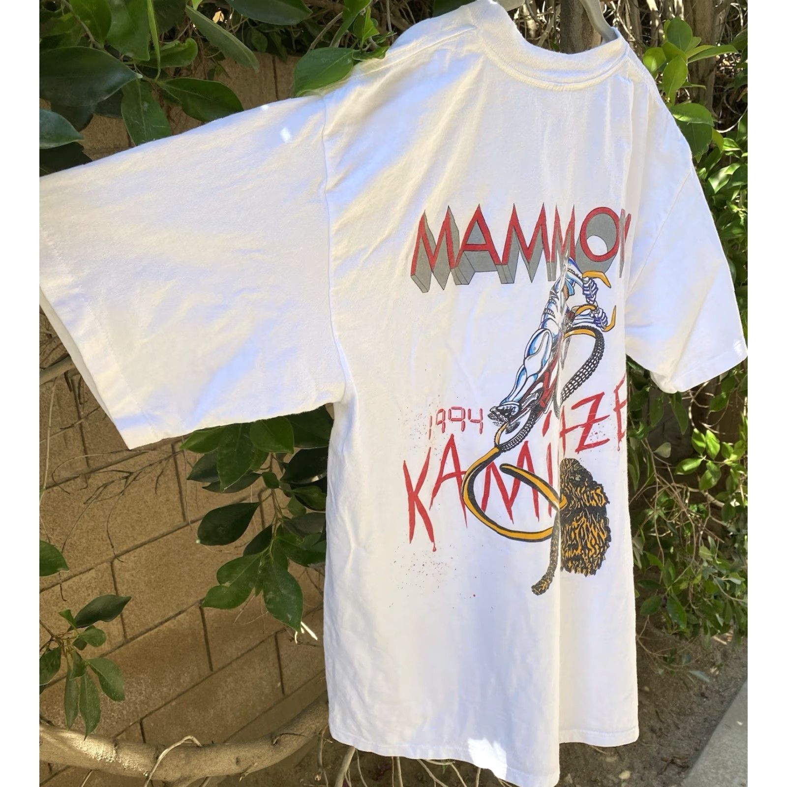 Vintage VINTAGE Mammoth Mountain Bike Park 1994 Kamikaze T Shirt Mountain Bike HL Miller USA L White Cotton 90s Sports Outdoor Graphics Mens Size US L / EU 52-54 / 3 - 5 Thumbnail