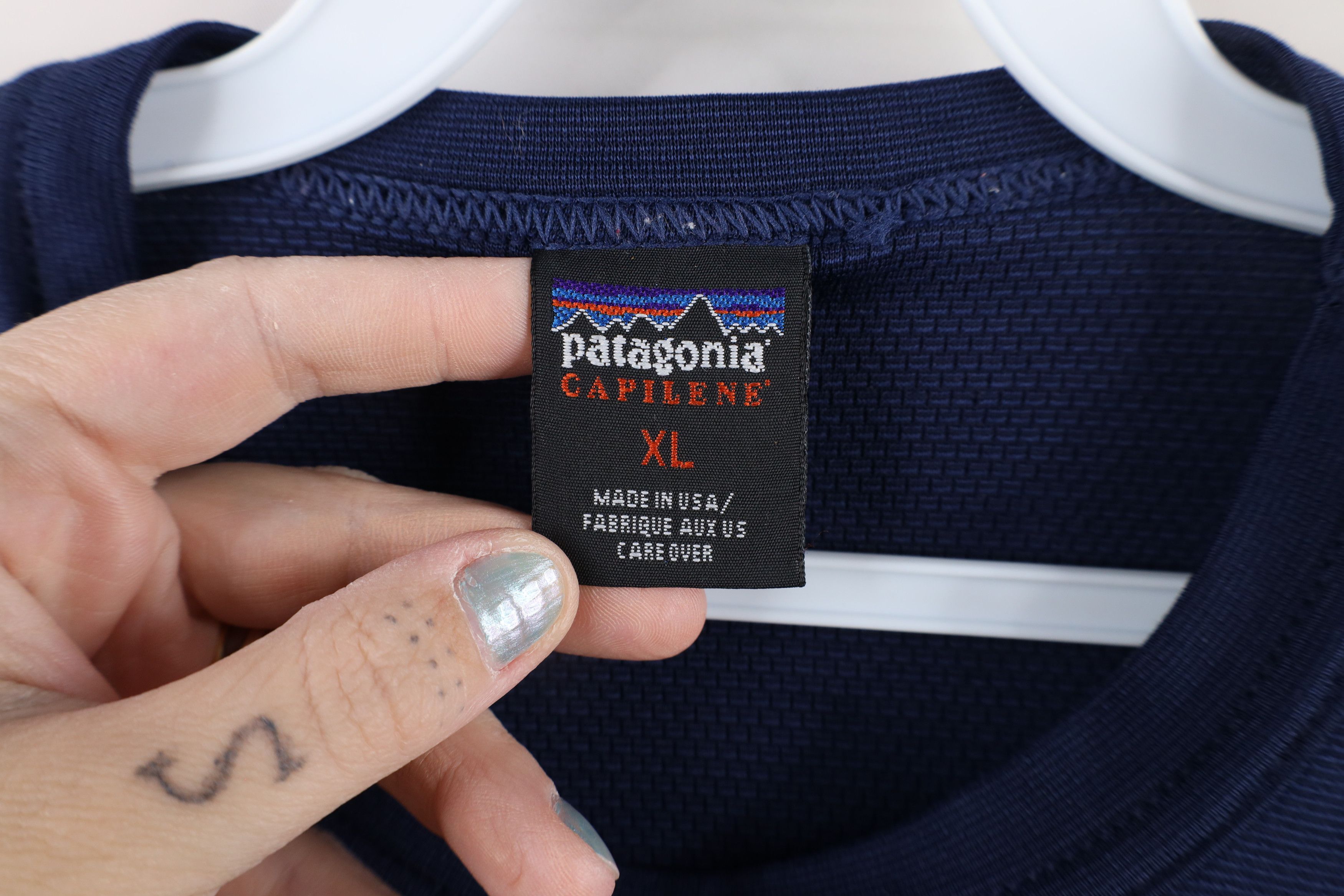 Patagonia Vintage 90s Patagonia Capilene Long Sleeve T-Shirt Blue USA Size US XL / EU 56 / 4 - 5 Thumbnail