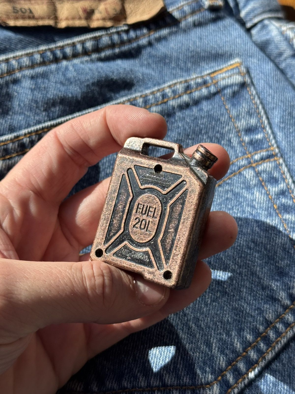 Vintage 🛞Brown Vintage Cigar Lighter canister fuel, WORK Size ONE SIZE - 2 Thumbnail