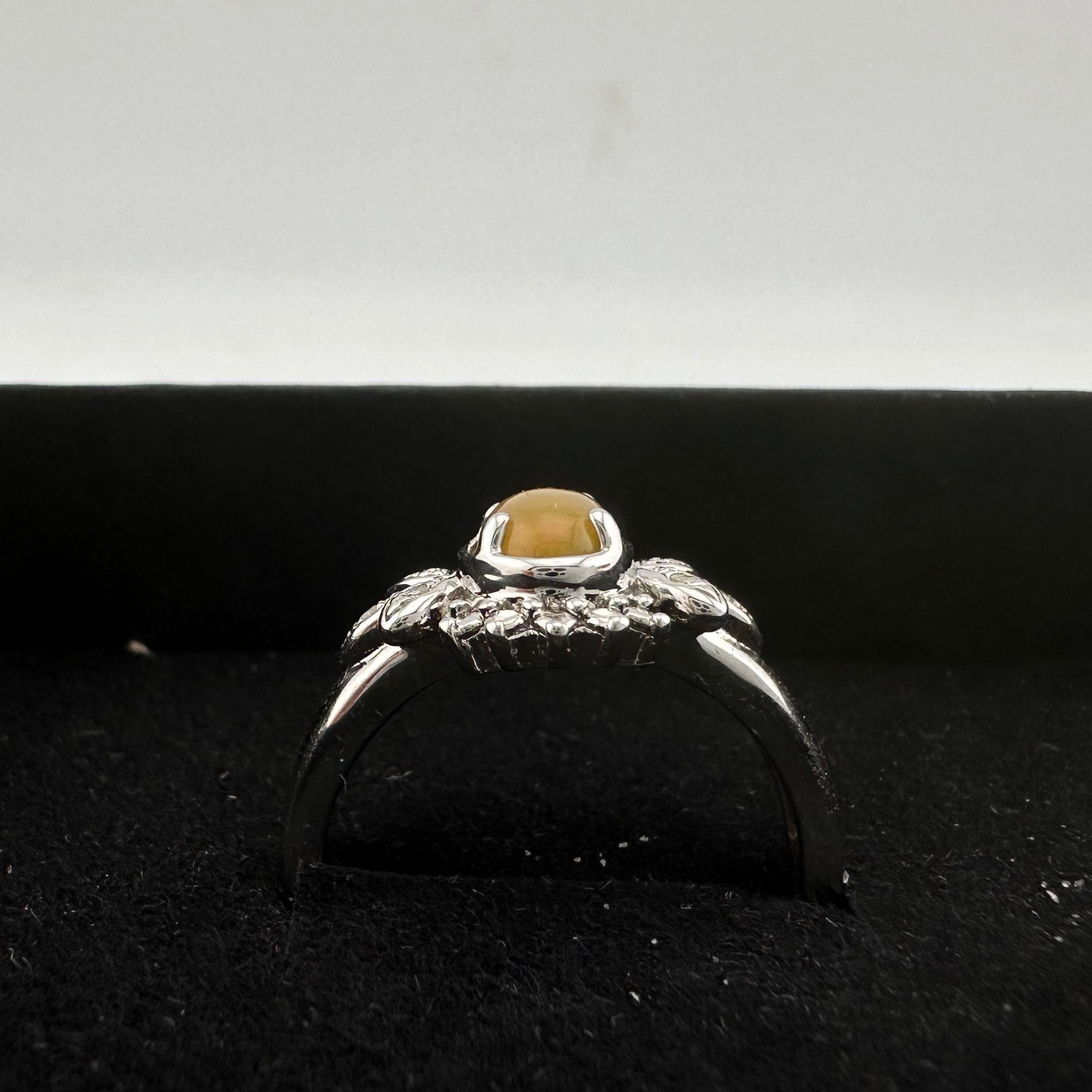 Other Natural Cabochon Australian Opal Ring with Small Diamond Si Size ONE SIZE - 18 Thumbnail