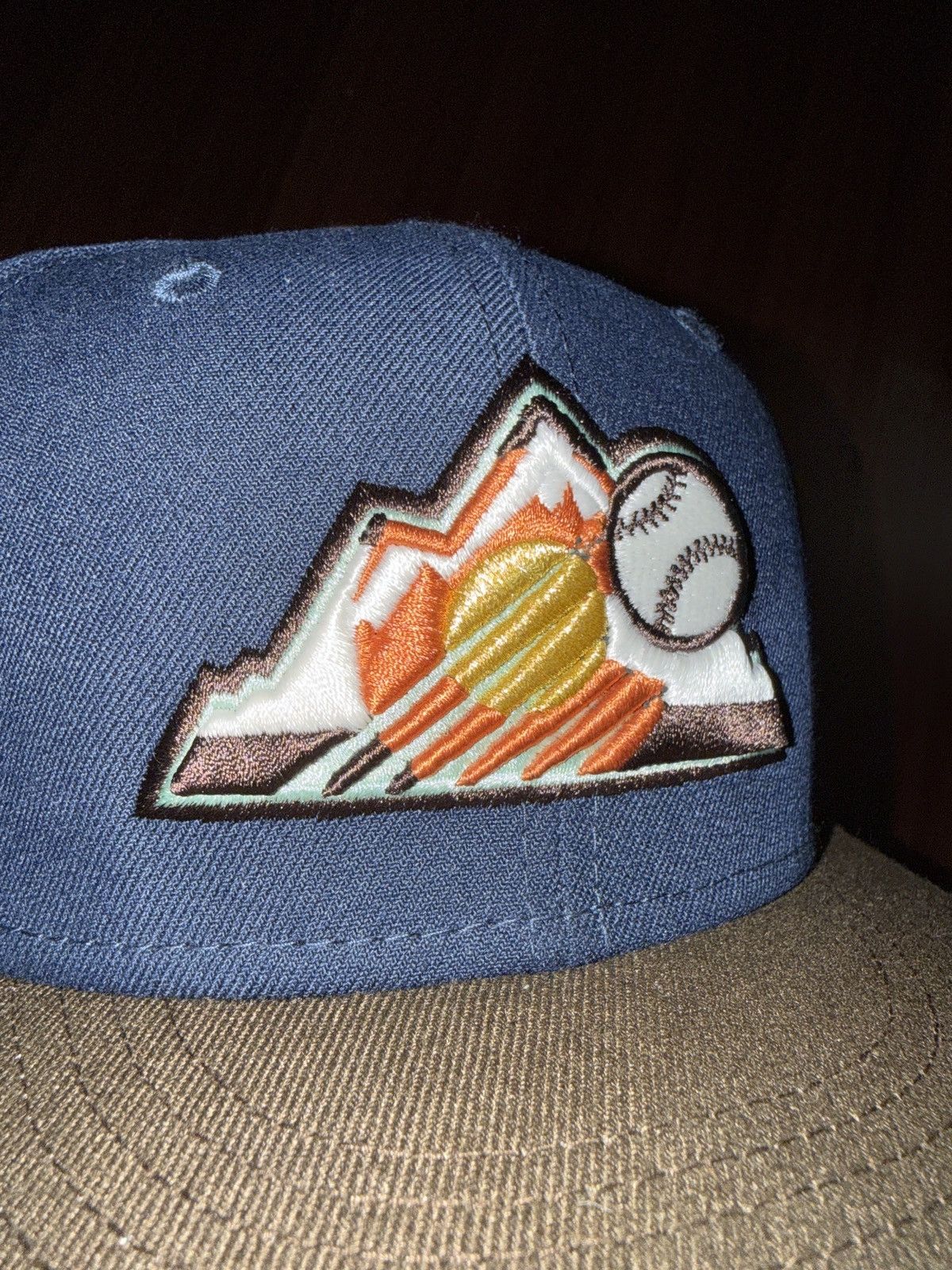 New Era Colorado Rockies Fitted hat 7 3/8 peanut butter underbrim Size ONE SIZE - 5 Thumbnail