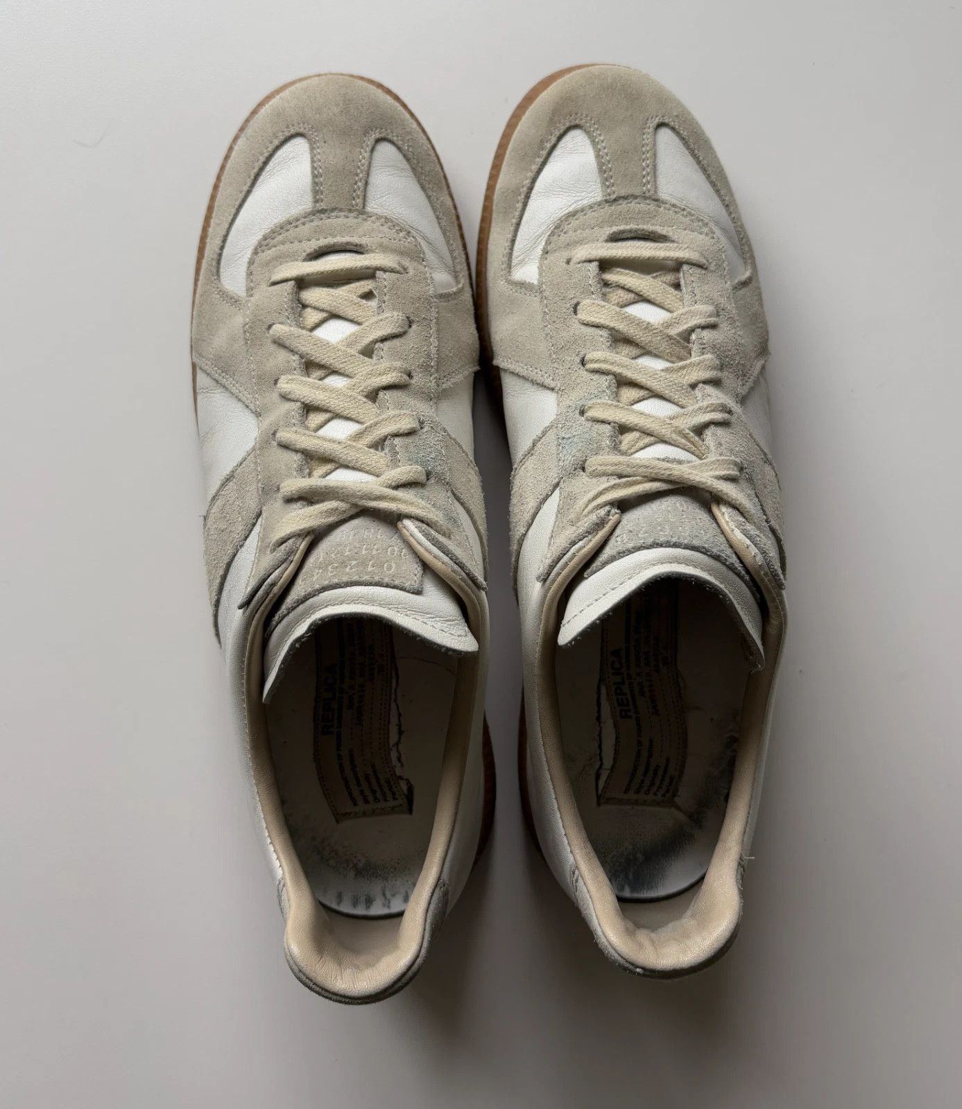 Maison Margiela Maison Margiela GAT Replica Gray White 8 41 Suede Leather Size US 8 / EU 41 - 3 Thumbnail