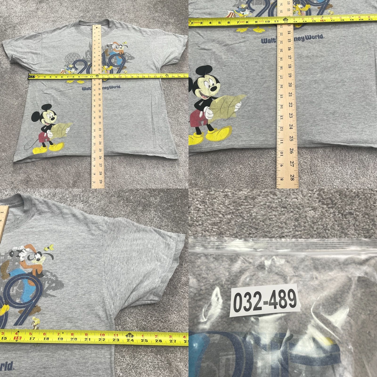 Disney Disney Mickey Mouse Vintage Graphic T-Shirt Mens XL Gray Crew Neck Casual Tee Size US XL / EU 56 / 4 - 8 Thumbnail