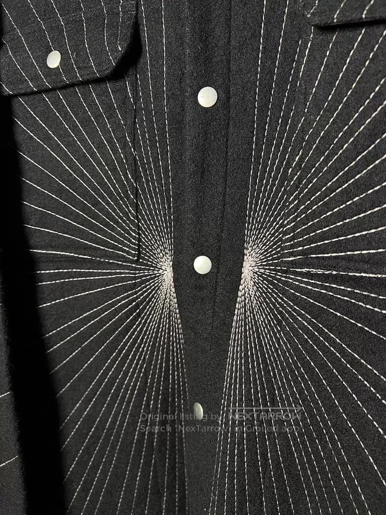 Rick Owens Rick Owens Embroidered Wool Workwear Shirt Jacket Size US S / EU 44-46 / 1 - 2 Thumbnail