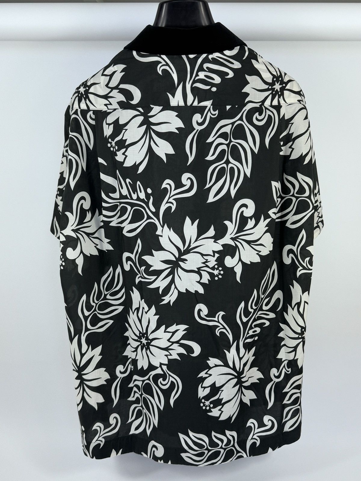 Sacai RELAXED VELVET COLLAR FLORAL PRINT SHIRT Size US XL / EU 56 / 4 - 2 Thumbnail