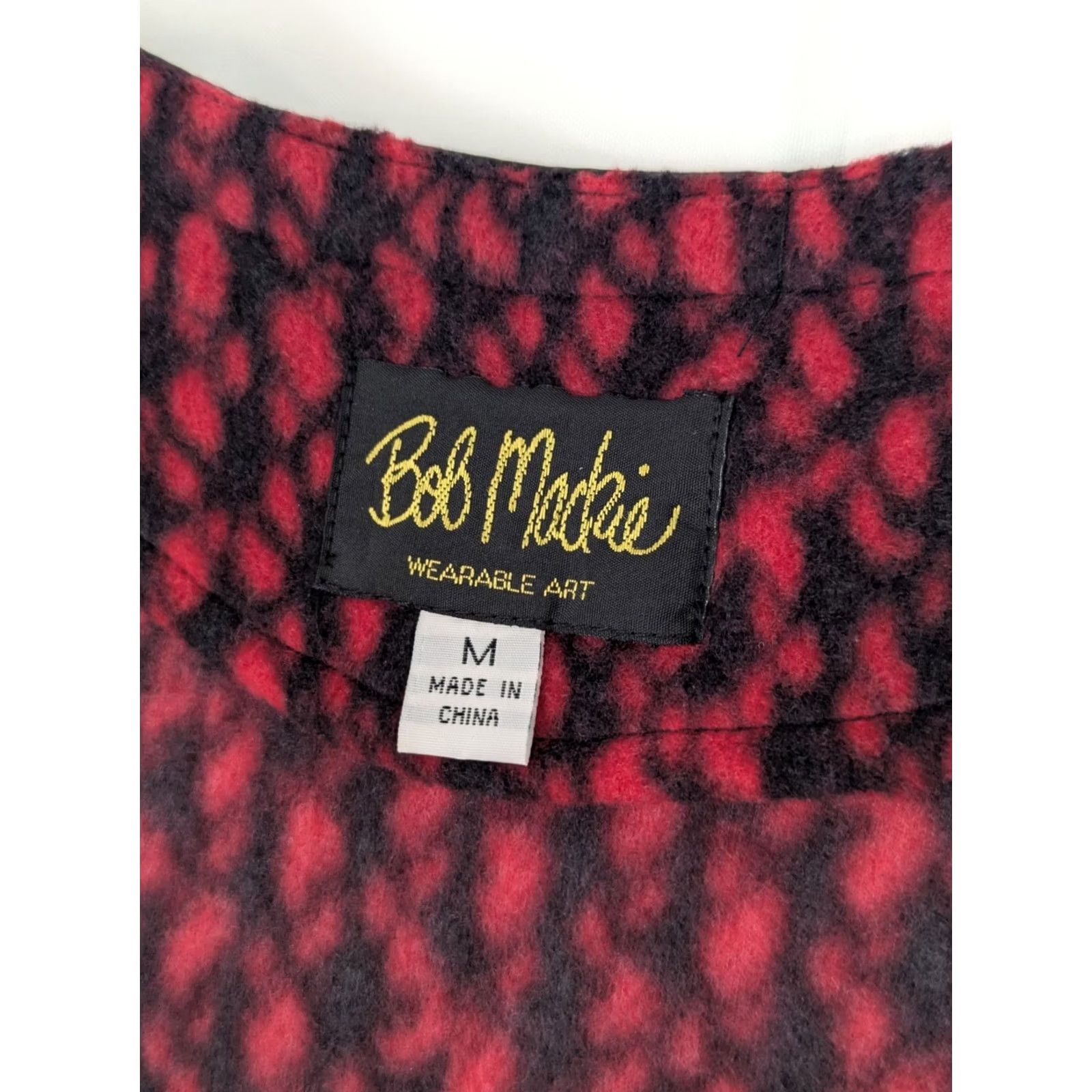 Bob Mackie Bob Mackie Wearable Art Fleece Jacket Womens M Red Multicolor Zip Pockets Full Zip Lightweight Animal Print Jacket Size M / US 6-8 / IT 42-44 - 5 Thumbnail