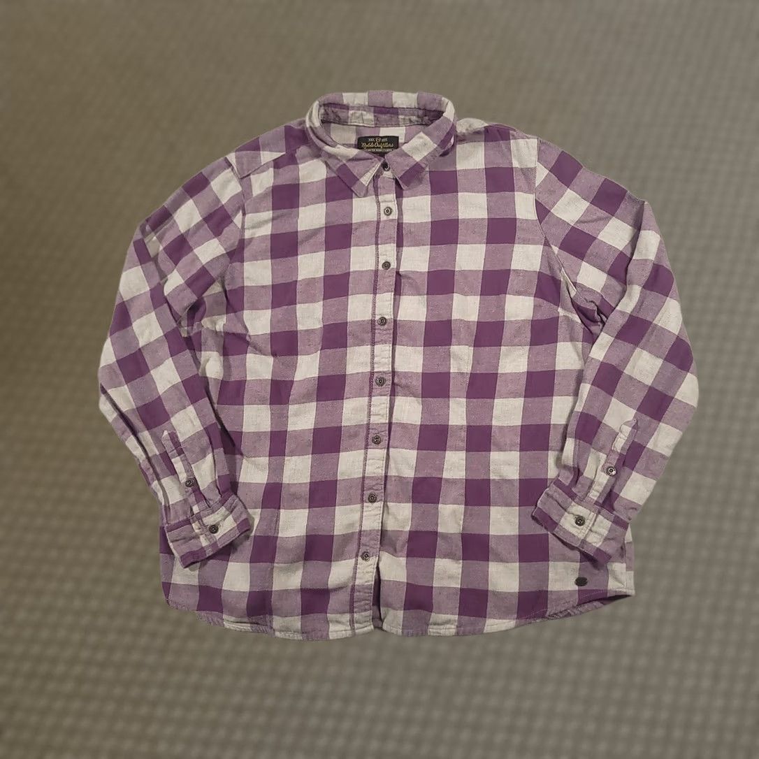 Vintage VINTAGE Noble Outfitters Shirt Womens 2XL Flannel Purple Plaid Button-Down Western Size XXL / US 16-18 / IT 52-54 - 1 Thumbnail