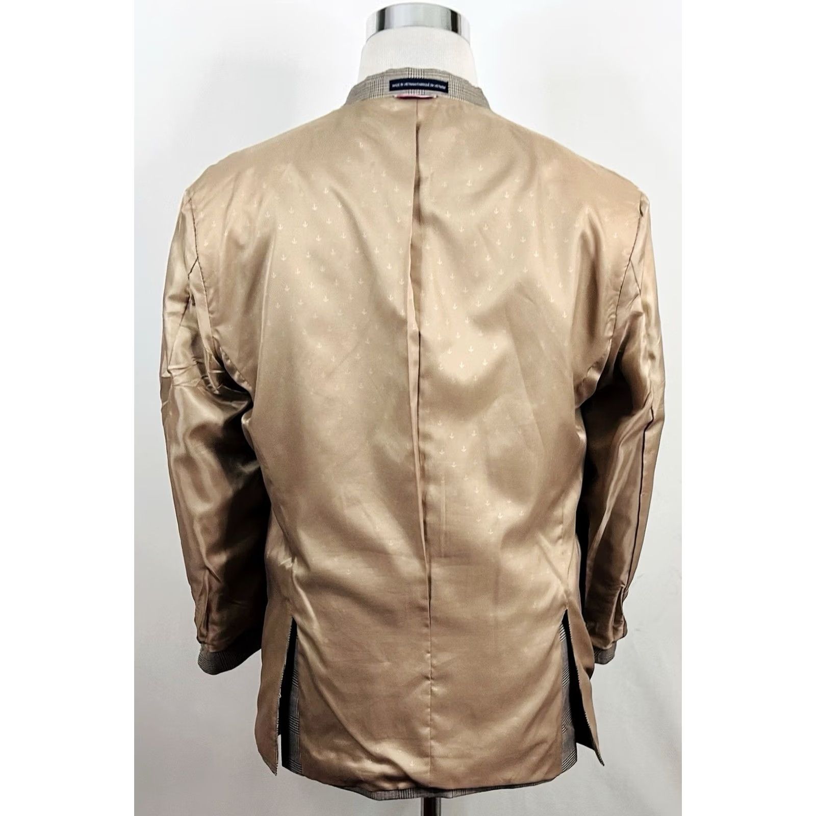 Tommy Hilfiger Tommy Hilfiger Sport Coat Beige Glen Plaid Two Button Lined Double Vented 42R Men Jacket Coat Regular Length Size US XS / EU 42 / 0 - 8 Thumbnail