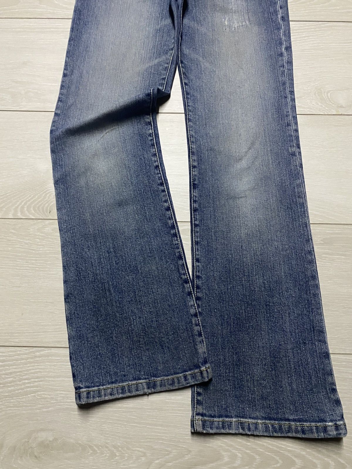 Melrose Japanese Brand Melrose Faded Wash Distressed Flare Jeans Size US 29 - 5 Thumbnail