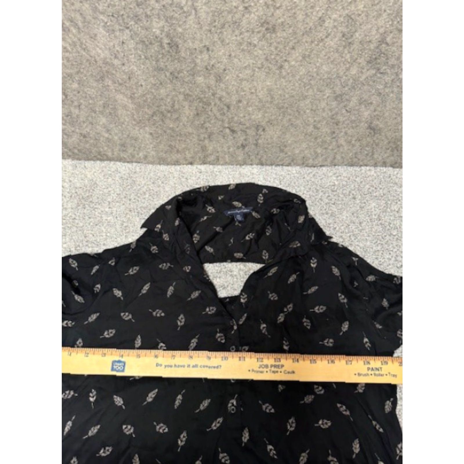 American Eagle Outfitters VINTAGE American Eagle Outfitters Top Womens M Leaf Print Fairy Grunge Whimsigoth Y2K Shirt Size M / US 6-8 / IT 42-44 - 4 Thumbnail