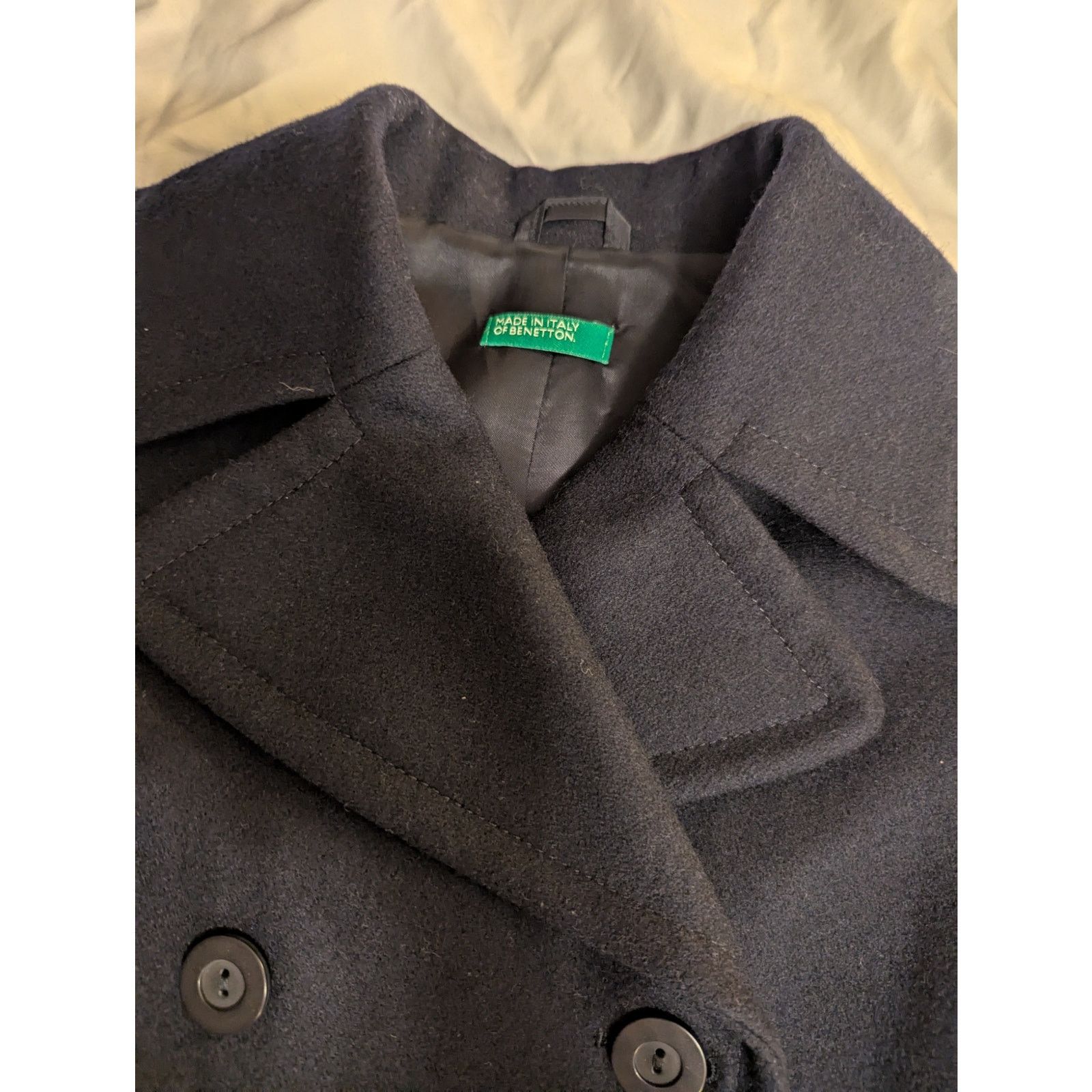 United Colors Of Benetton United Colors of Benetton Pea Coat 38 Wool Made in Italy Size S / US 4 / IT 40 - 2 Thumbnail